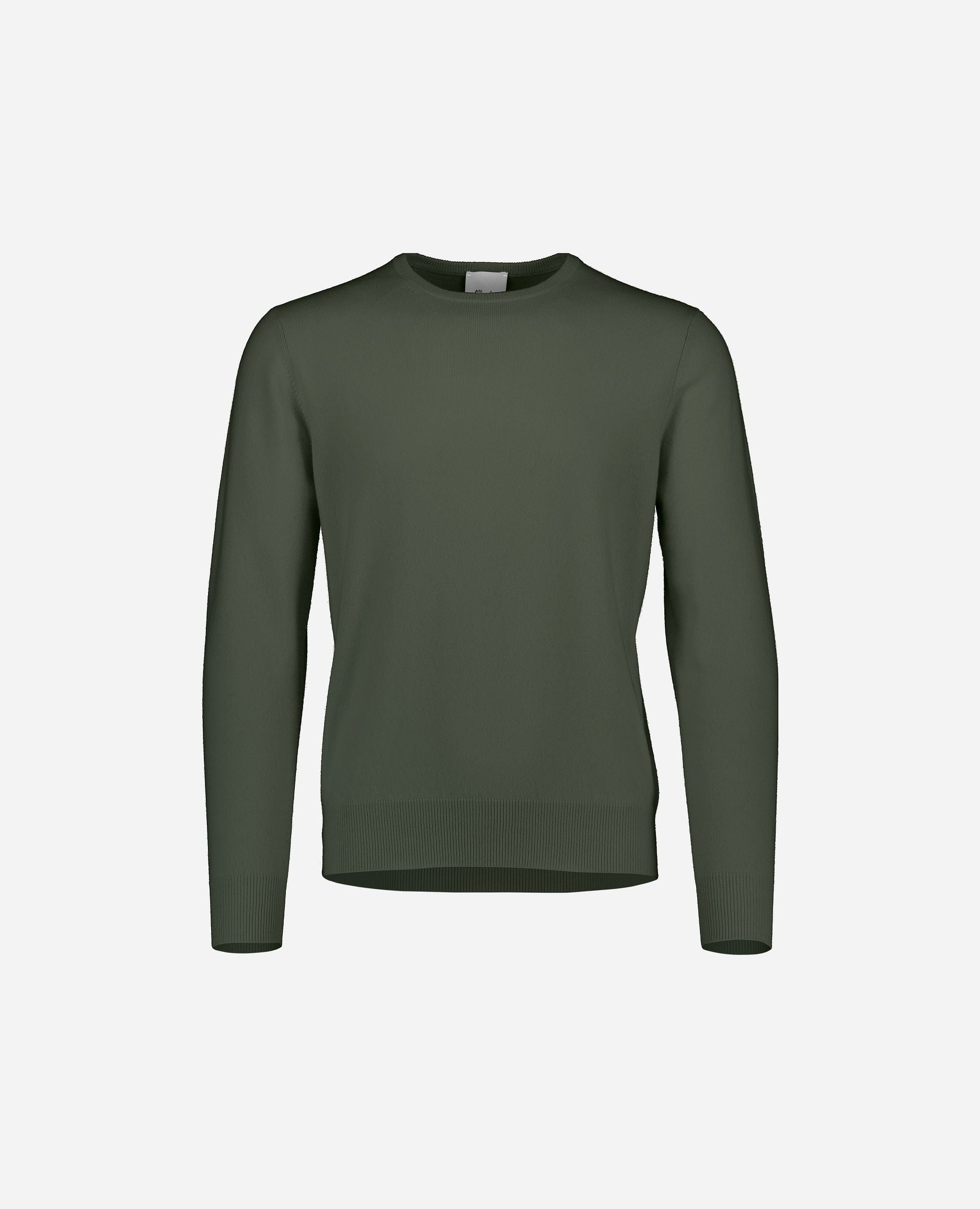 245-30021-34-1 - Allude - 100% Cashmere Active Cashmere Feinstrick Flachstrick Grün Herren Langarm NOS Pullover Rundhals SAPG::101-30021