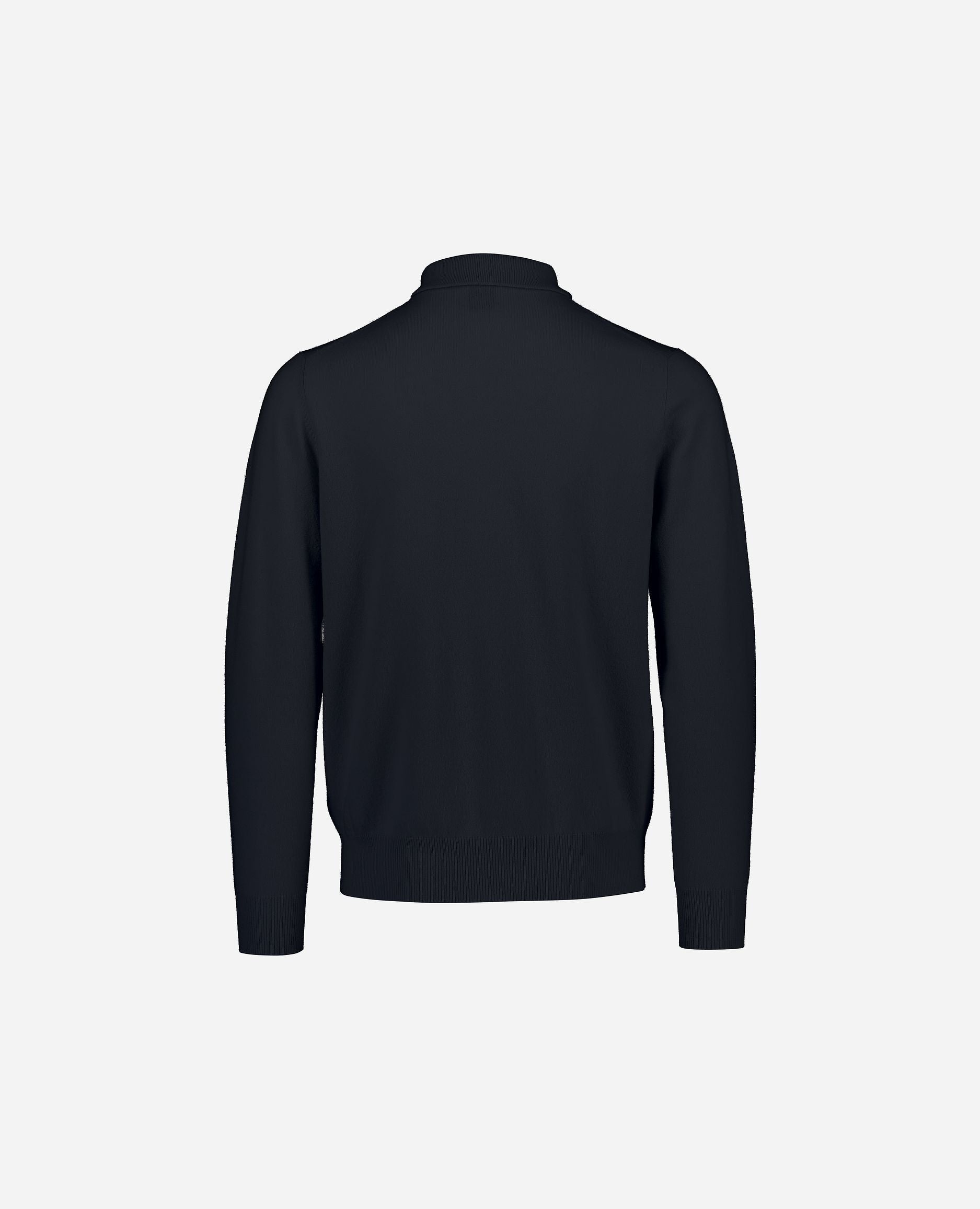 245-30023-14-2 - Allude - 100% Cashmere Active Cashmere Feinstrick Flachstrick Herren Langarm Navy NOS Polo Pullover SAPG::101-30023