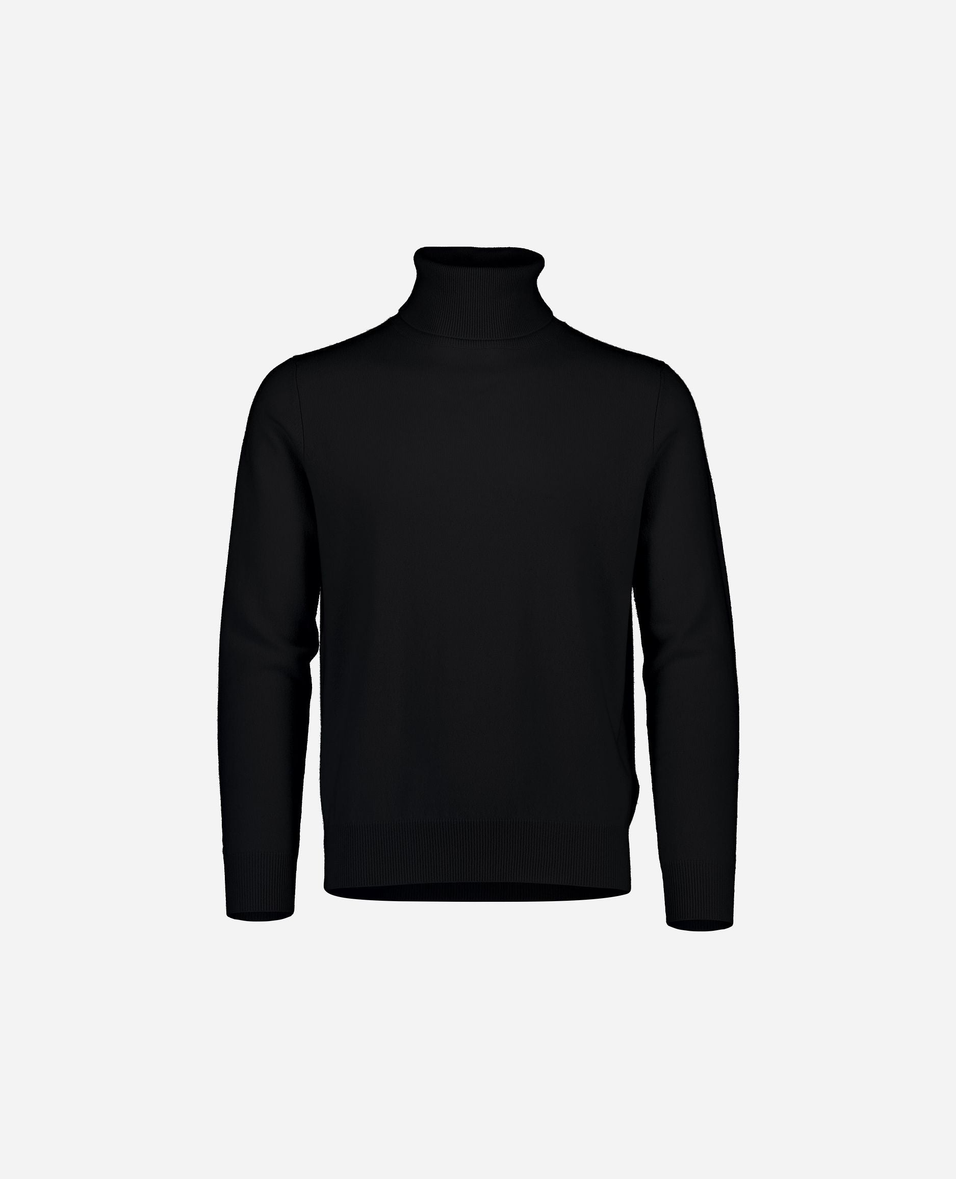245-30024-90-1 - Allude - 100% Cashmere Active Cashmere Feinstrick Flachstrick Herren Langarm NOS Pullover Rollkragen SAPG::101-30024 Schwarz