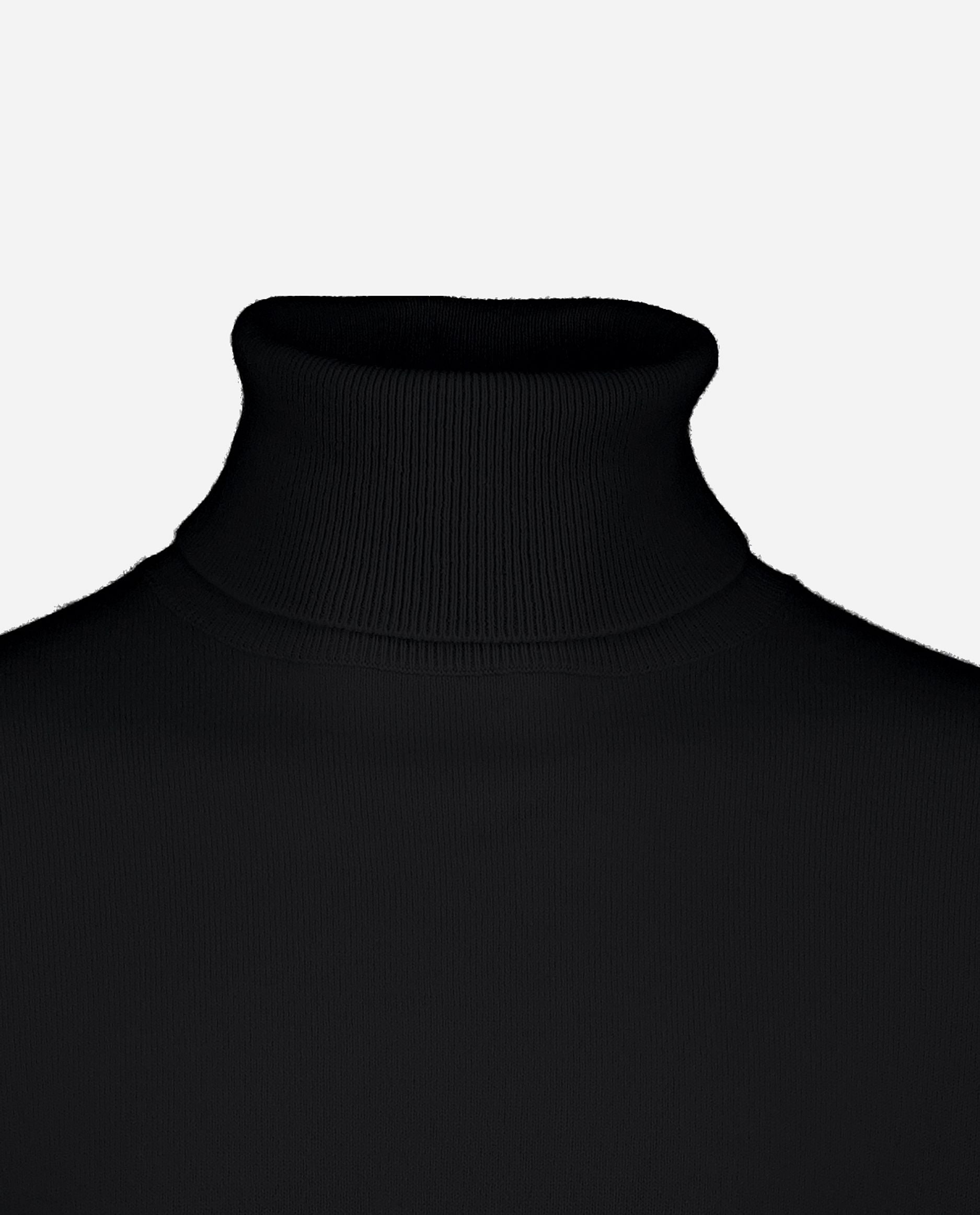 245-30024-90-3 - Allude - 100% Cashmere Active Cashmere Feinstrick Flachstrick Herren Langarm NOS Pullover Rollkragen SAPG::101-30024 Schwarz