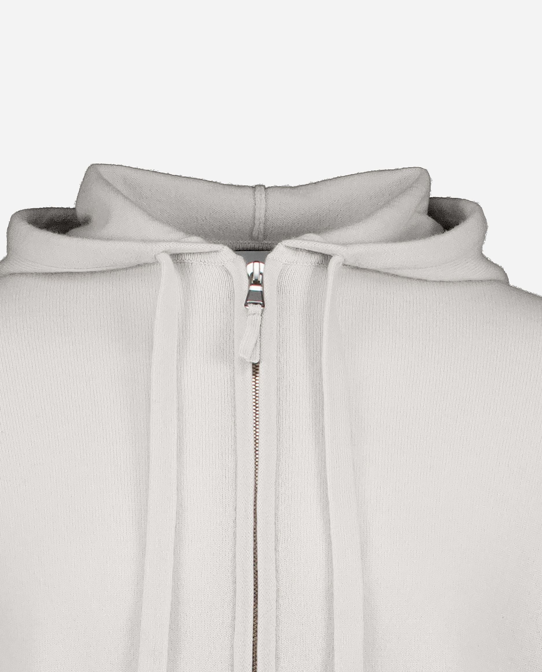 245-37010-80-S_hash_escaped_3 - Allude - 30% Cashmere 70% Wolle Active Feinstrick Gerade Passform Grau Herren Kapuze Langarm SAPG::245-37010 Strickjacke Winter 2024/2025 Wolle