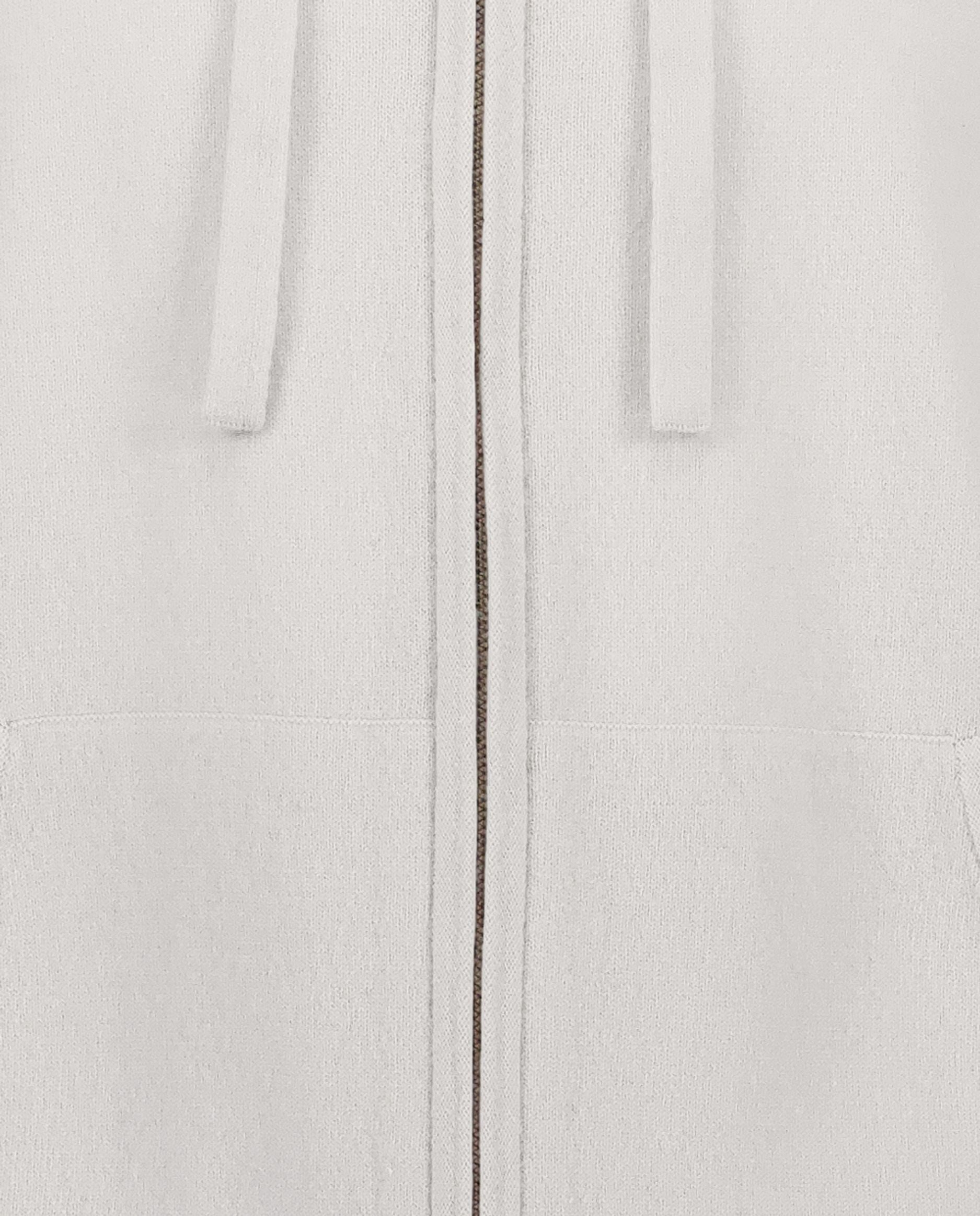 245-37010-80-S_hash_escaped_4 - Allude - 30% Cashmere 70% Wolle Active Feinstrick Gerade Passform Grau Herren Kapuze Langarm SAPG::245-37010 Strickjacke Winter 2024/2025 Wolle