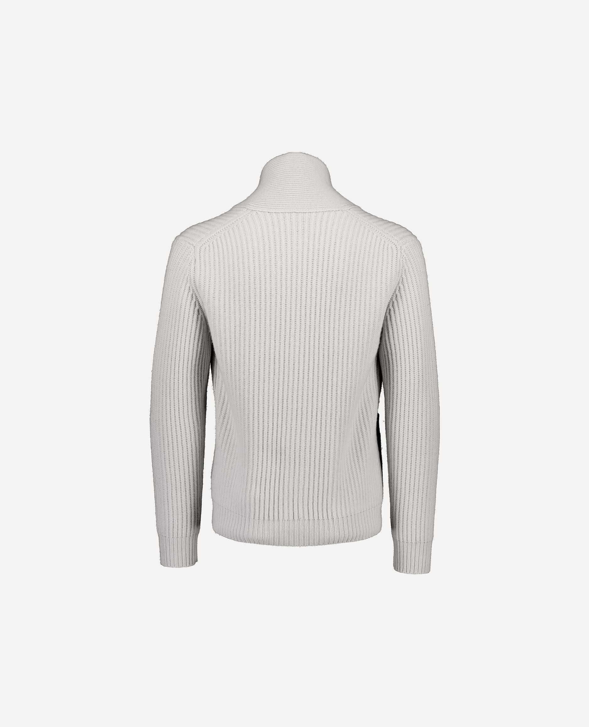 245-37600-80-S_hash_escaped_2 - Allude - 0 30% Cashmere 70% Wolle Active Grau Grobstrick Herren Langarm Lockerer Schnitt SAPG::245-37600 Strickjacke Winter 2024/2025 Wolle