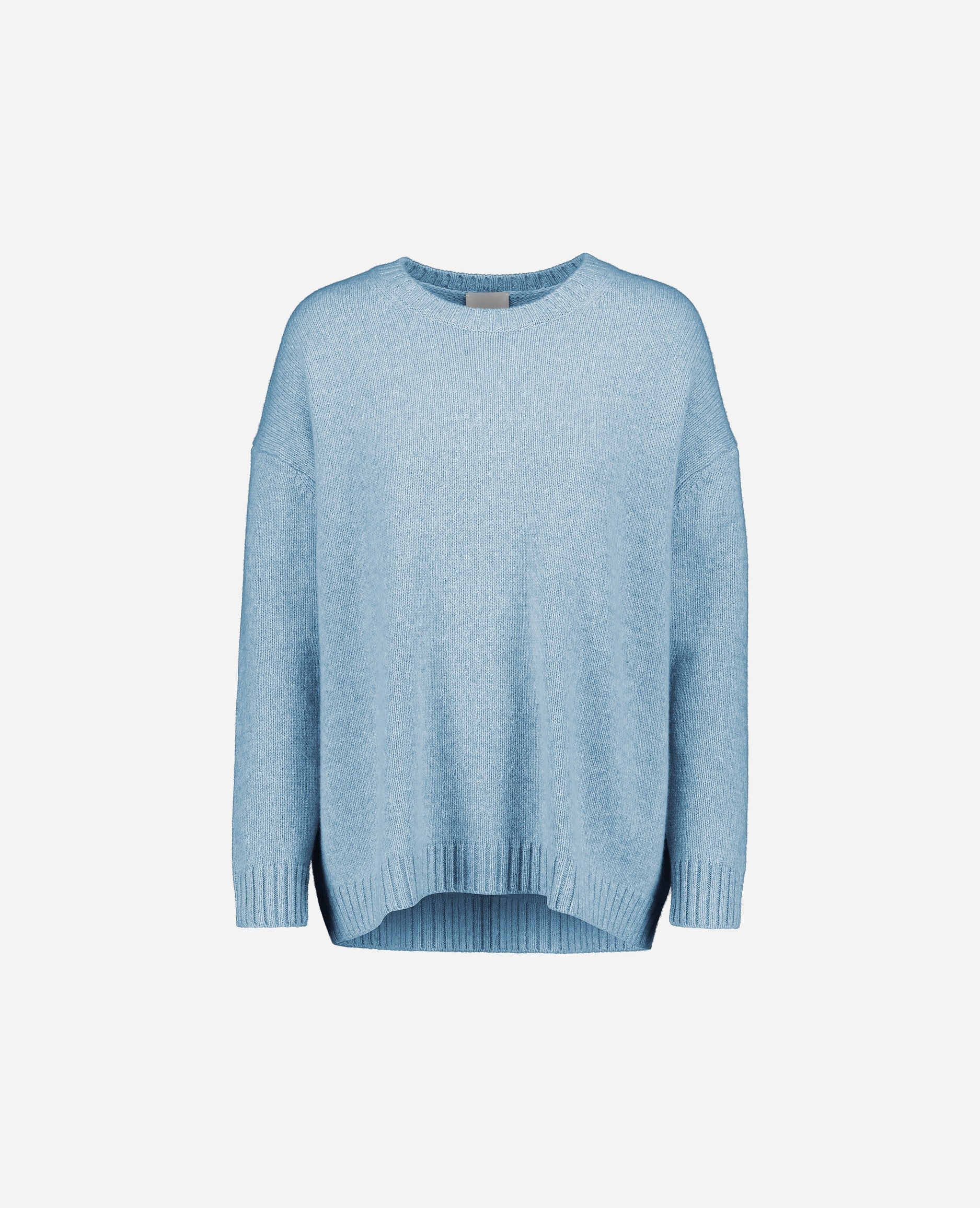 245-61002-16-1_1_colored - Allude - 100% Cashmere Active Blau Cashmere Damen Langarm Lockerer Schnitt mittelschwerer Strick Pullover Rundhalsausschnitt SAPG::245-61002 Winter 2024/2025