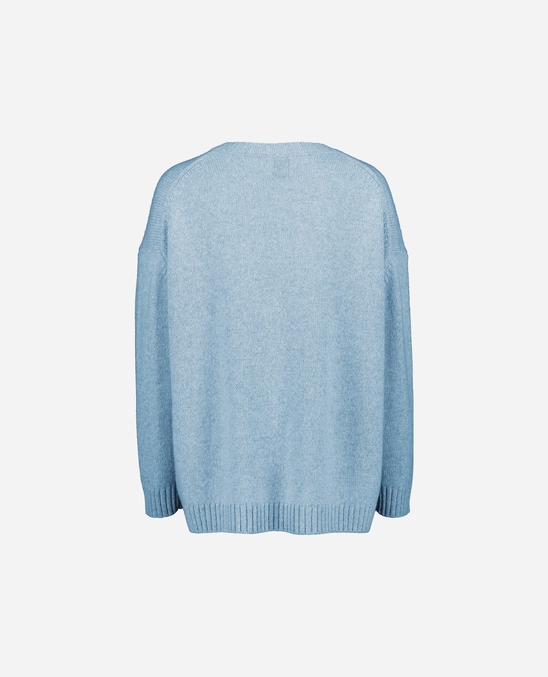245-61002-16-2_1_colored - Allude - 100% Cashmere Active Blau Cashmere Damen Langarm Lockerer Schnitt mittelschwerer Strick Pullover Rundhalsausschnitt SAPG::245-61002 Winter 2024/2025