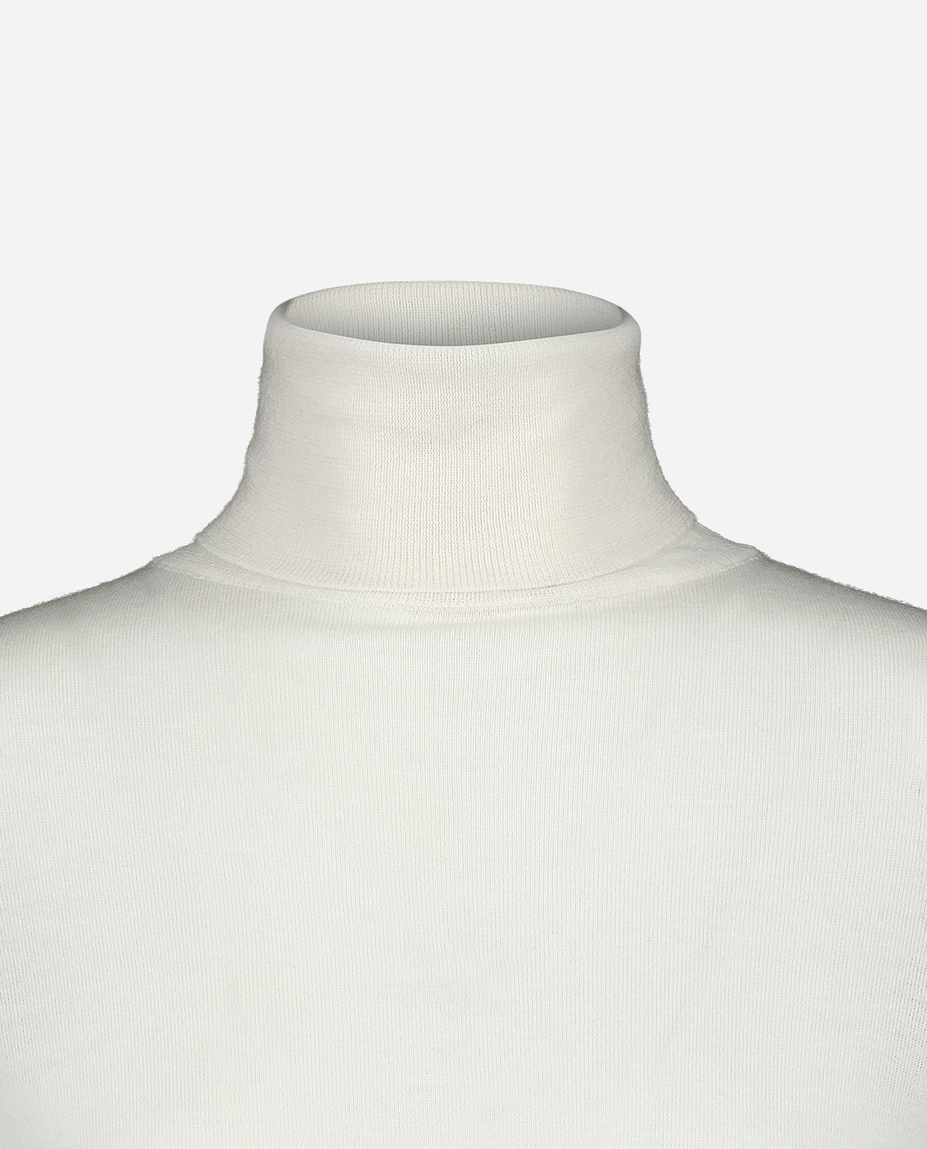 245-64010-441-S_hash_escaped_3 - Allude - 100% Wolle (Merino) Active Basic Damen Feinstrick Gerade Passform Kreme Langarm Pullover Rollkragen SAPG::245-64010 Winter 2024/2025 Wolle