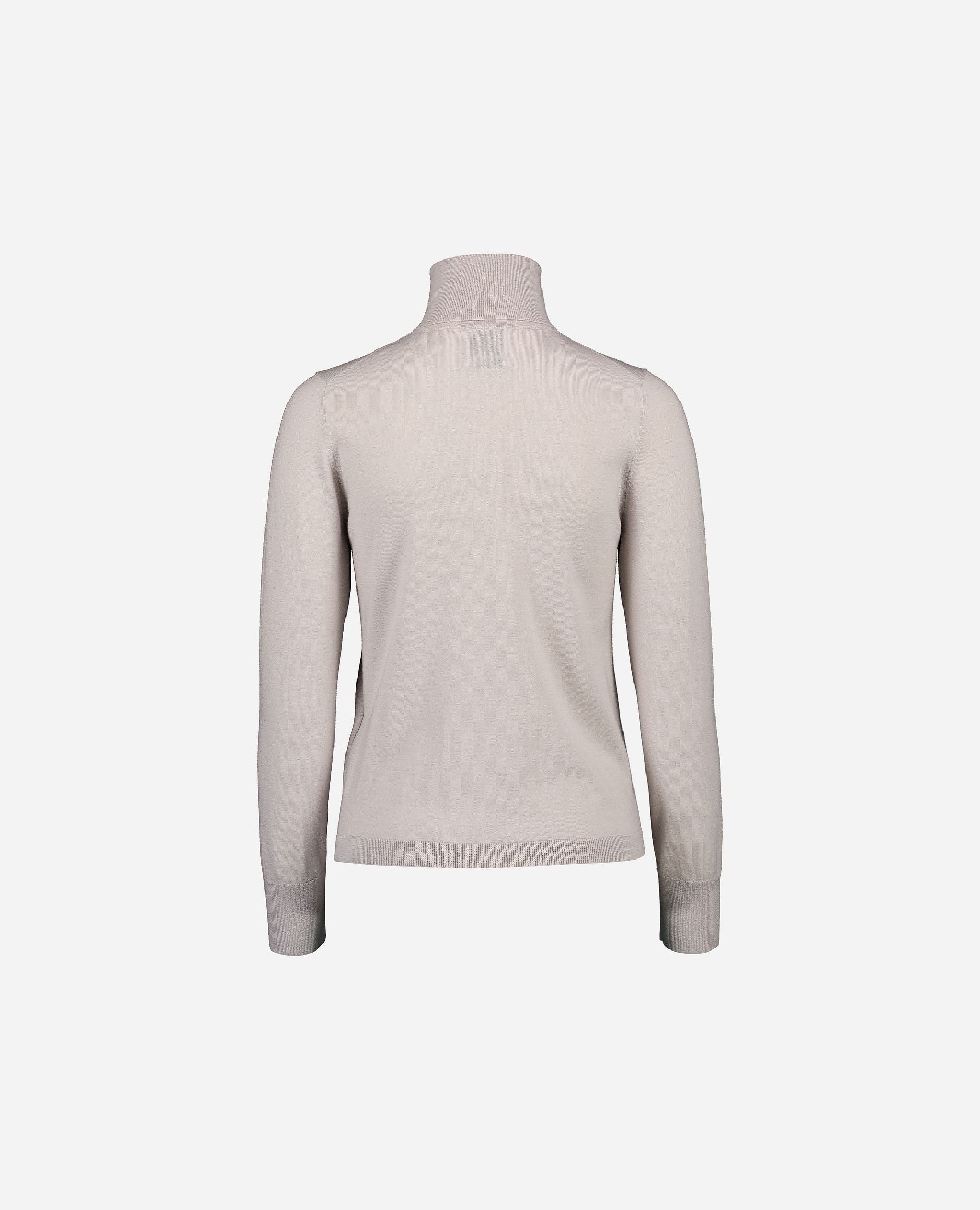 245-64102-442-S_hash_escaped_2 - Allude - 11% Lame 89% Wolle Active Beige Damen Feinstrick Gerade Passform Langarm Pullover Rollkragen SAPG::245-64102 Winter 2024/2025 Wolle