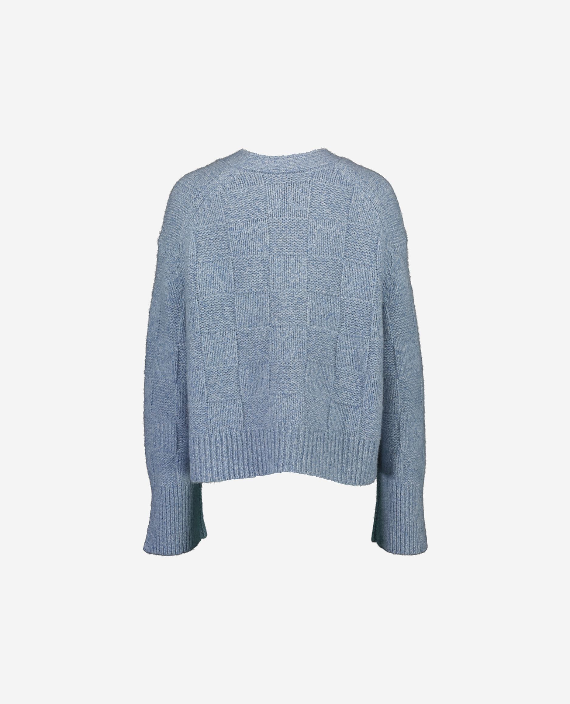 245-78000-16-S_hash_escaped_2 - Allude - 25% Seide 75% Cashmere Active Blau Cashmere Damen Grobstrick Kastiger Schnitt Langarm SAPG::245-78000 Strickjacke V-Ausschnitt Winter 2024/2025