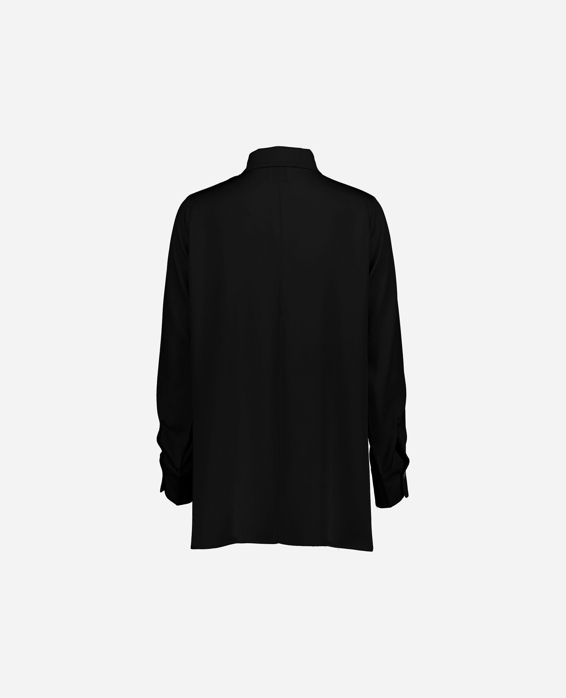 245-84000-90-S_hash_escaped_2 - Allude - 0 7% Spandex 93% Seide Active Bluse Damen Langarm Lockerer Schnitt SAPG::245-84000 Schwarz Seide Winter 2024/2025