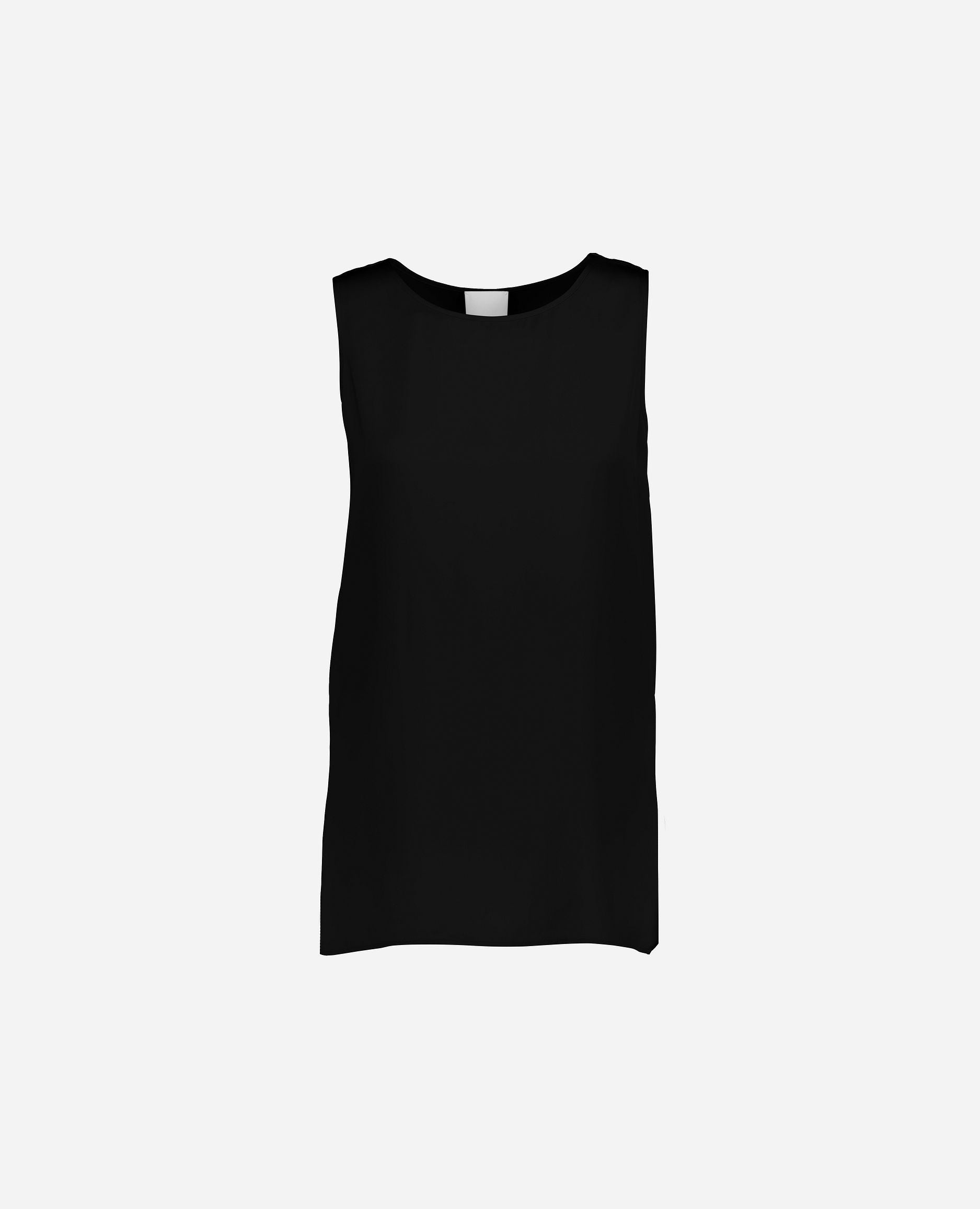 245-84002-90-S_hash_escaped_1 - Allude - 7% Spandex 93% Seide Active Damen Gerade Passform Rundhalsausschnitt SAPG::245-84002 Schwarz Seide Top Winter 2024/2025