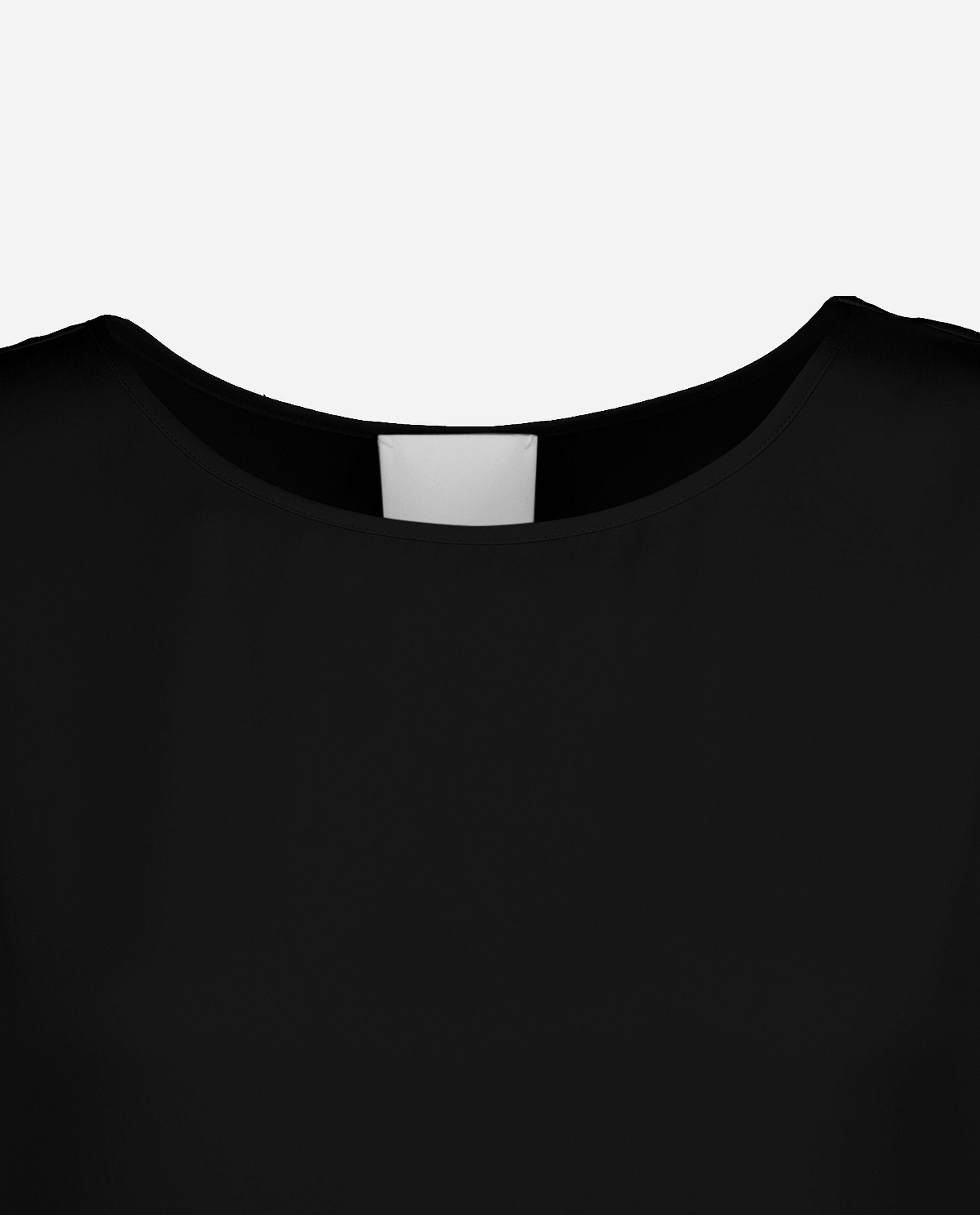 245-84002-90-S_hash_escaped_3 - Allude - 7% Spandex 93% Seide Active Damen Gerade Passform Rundhalsausschnitt SAPG::245-84002 Schwarz Seide Top Winter 2024/2025