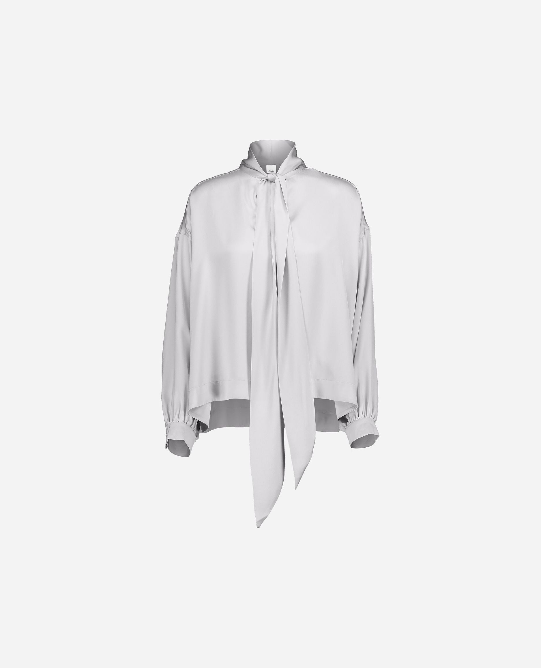 245-84007-80-S_hash_escaped_1 - Allude - 0 7% Spandex 93% Seide Active Bluse Damen Grau Langarm Lockerer Schnitt SAPG::245-84007 Seide Winter 2024/2025