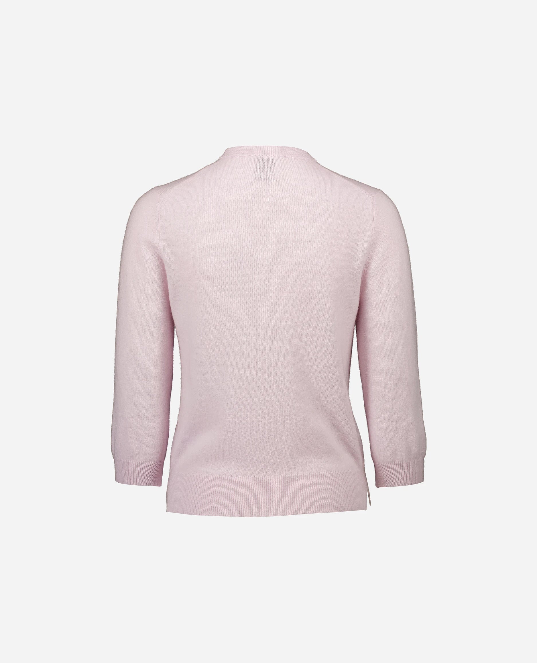 252-11107-60_4_16ebc00b-86f8-4354-9ba1-5c5702a8d65c - Allude - 100% Cashmere 3/4 Arm Active Cashmere Damen Feinstrick Rose Rundhals SAPG::252-11107 Spring/Summer 2025 Strickjacke Taillierter Schnitt