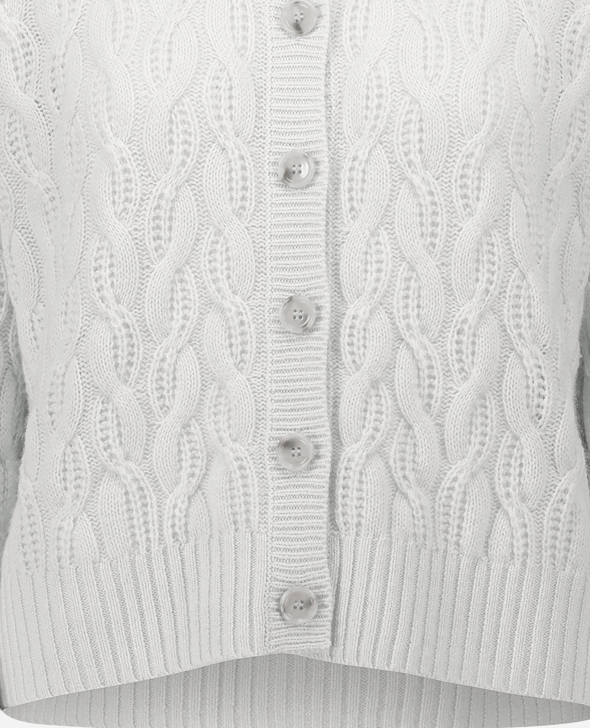 252-11121-40_41 - Allude - 100% Cashmere Active Cashmere Damen Kastiger Schnitt Langarm mittelschwerer Strick NEW Rundhals SAPG::252-11121 Spring/Summer 2025 Strickjacke Weiß