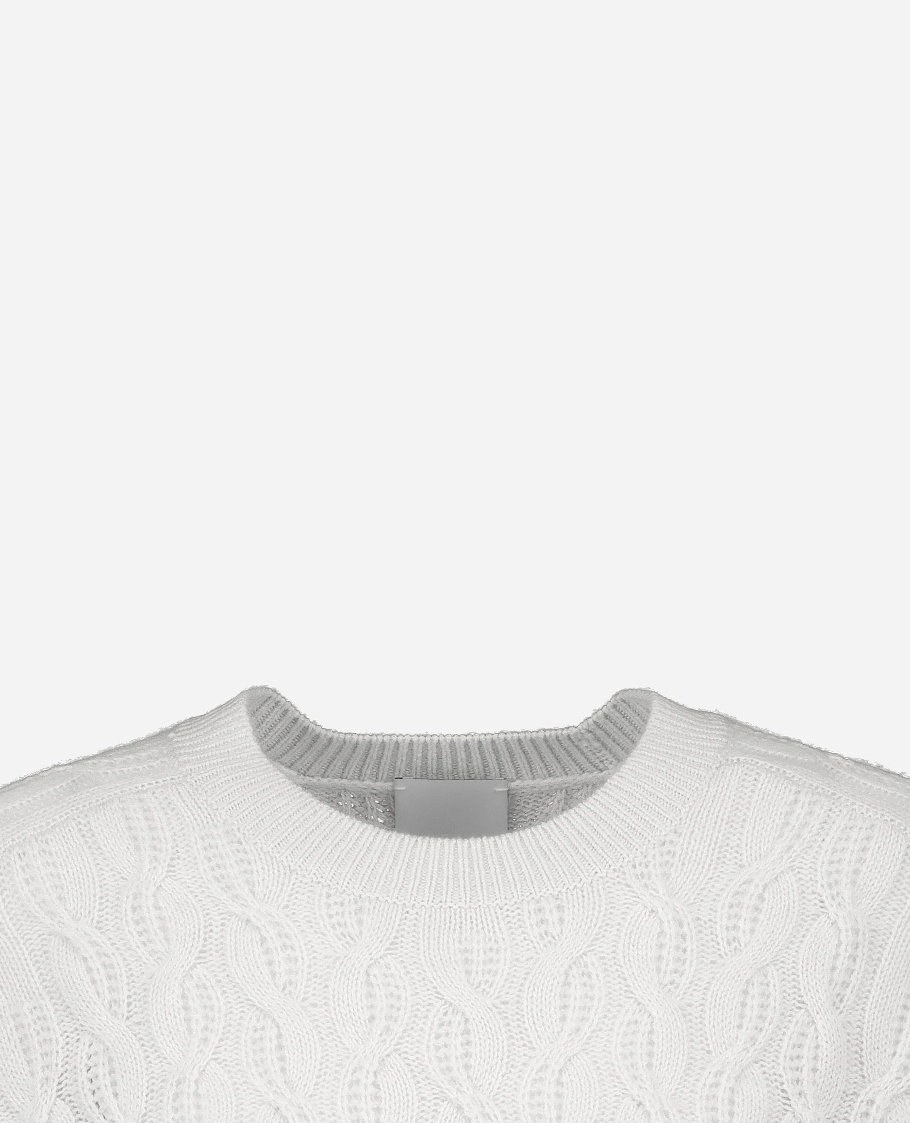 252-11122-40_40 - Allude - 100% Cashmere Active Cashmere Damen Halbarm Kastiger Schnitt mittelschwerer Strick Pullover Rundhals SAPG::252-11122 Spring/Summer 2025 Weiß