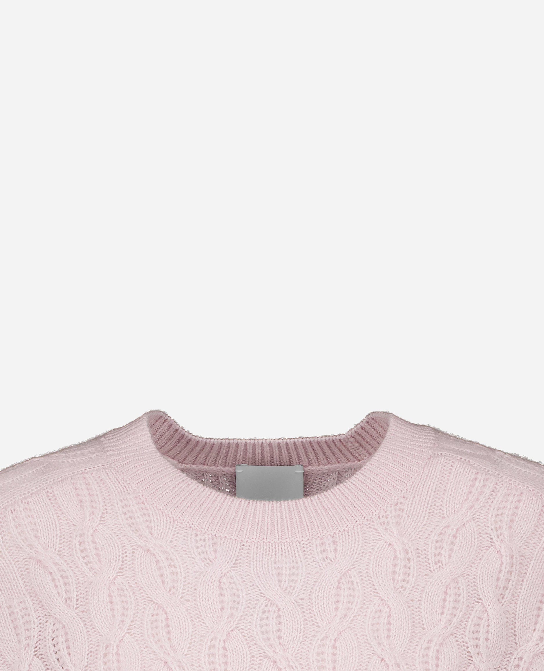 252-11122-60_40 - Allude - 100% Cashmere Active Cashmere Damen Halbarm Kastiger Schnitt mittelschwerer Strick Pullover Rose Rundhals SAPG::252-11122 Spring/Summer 2025