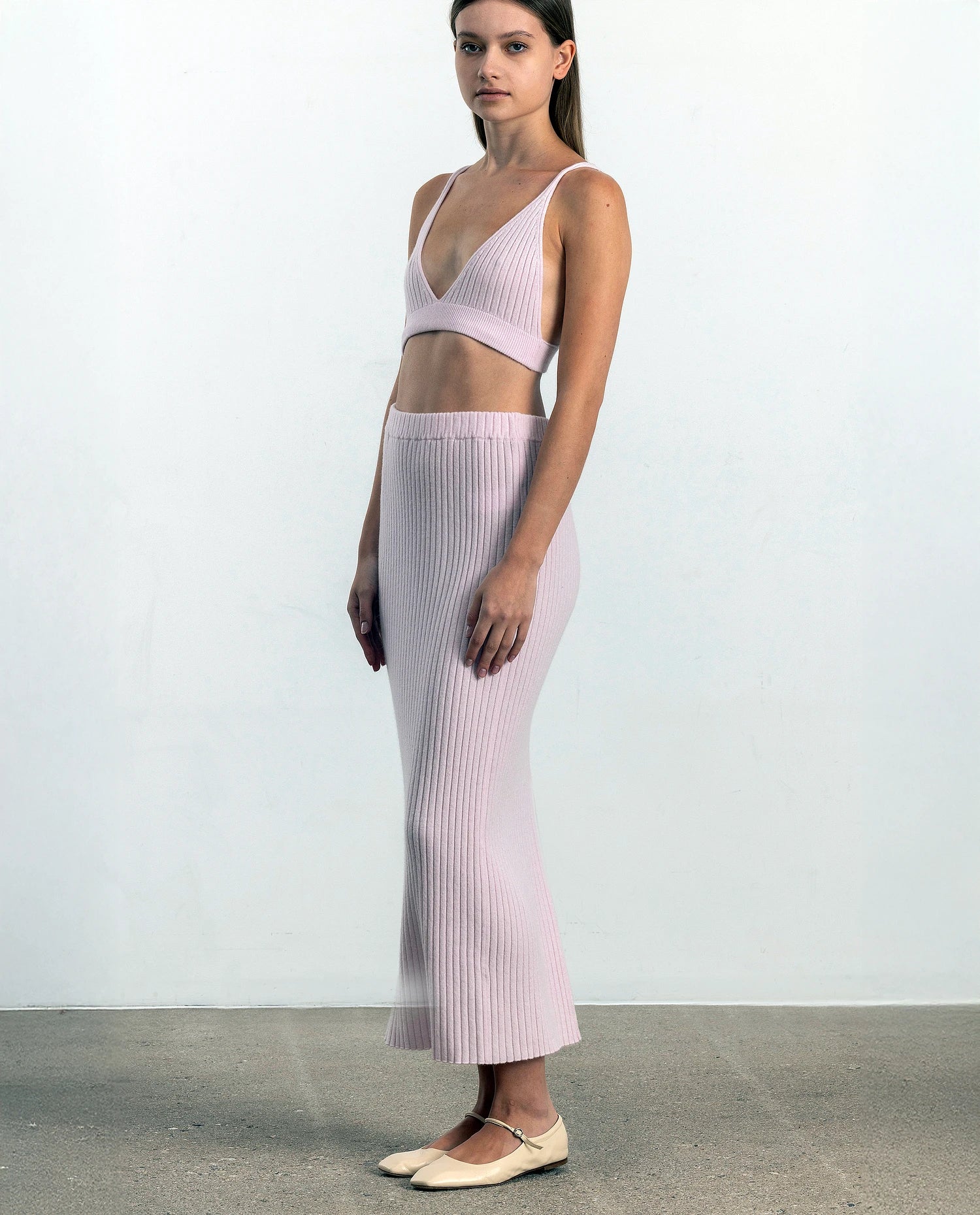 252-11146-60_20 - Allude - 100% Cashmere Active Cashmere Damen Feinstrick Gerade Passform Rock Rose SAPG::252-11146 Spring/Summer 2025