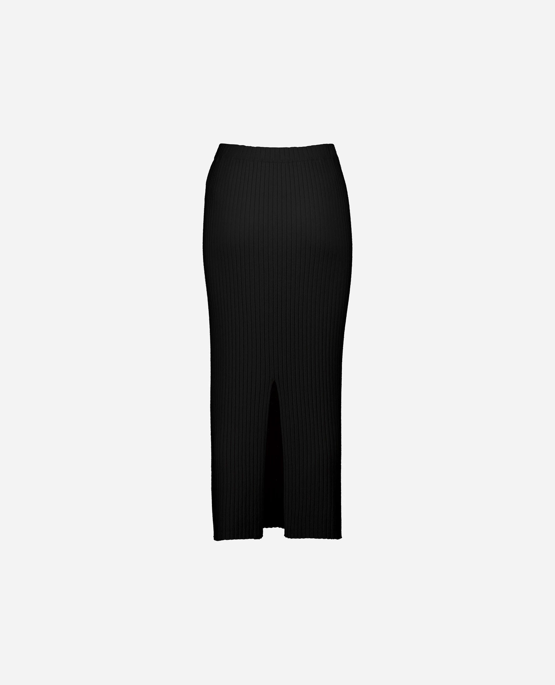 252-11146-90_4 - Allude - 100% Cashmere Active Cashmere Damen Feinstrick Gerade Passform Rock SAPG::252-11146 Schwarz Spring/Summer 2025