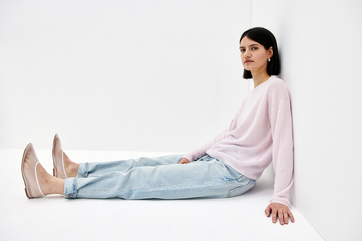 252-11172-60_12 - Allude - 100% Cashmere Active Bootshalsausschnitt Cashmere Damen Feinstrick Kastiger Schnitt Langarm Pullover Rose SAPG::252-11172 Spring/Summer 2025