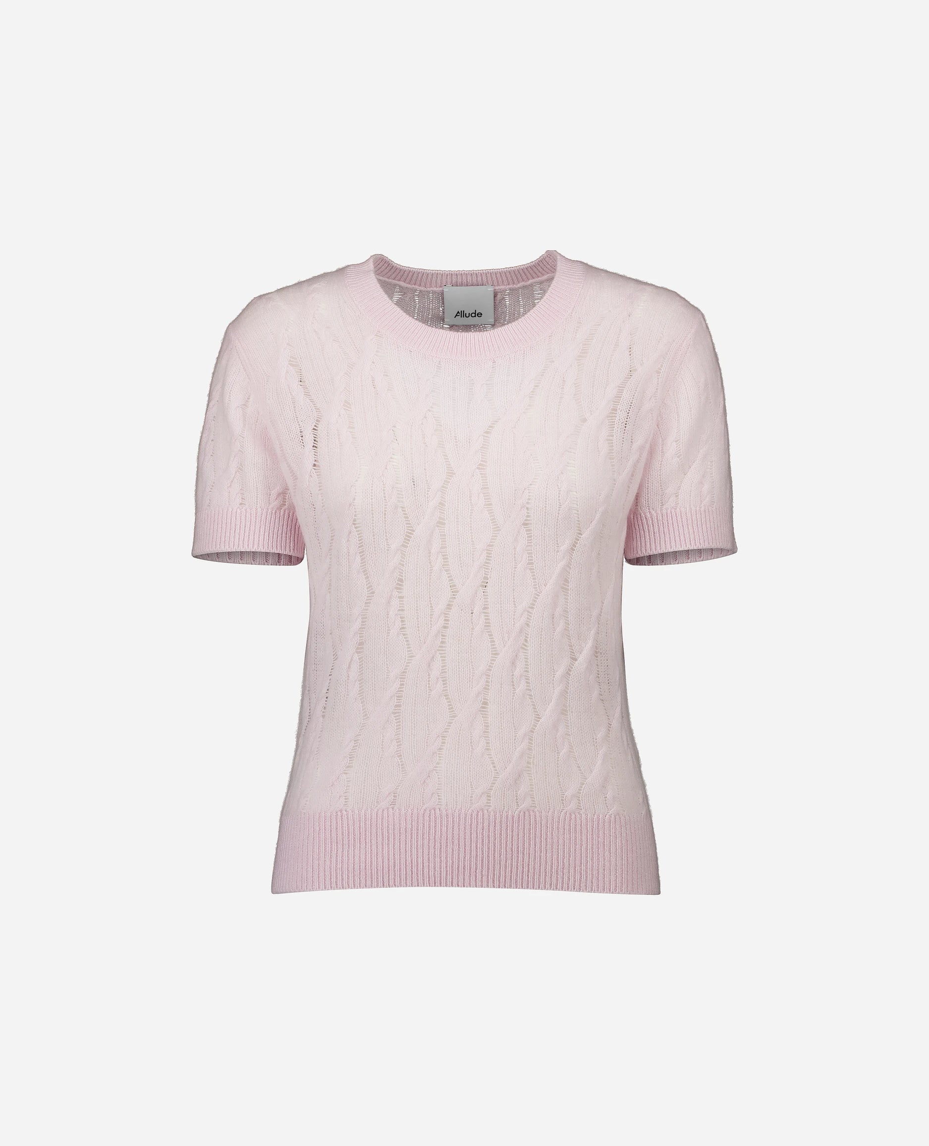 252-11204-60_3 - Allude - 1/4 Arm 100% Cashmere Active Cashmere Damen Feinstrick Gerade Passform Pullover Rose Rundhals SAPG::252-11204 Spring/Summer 2025
