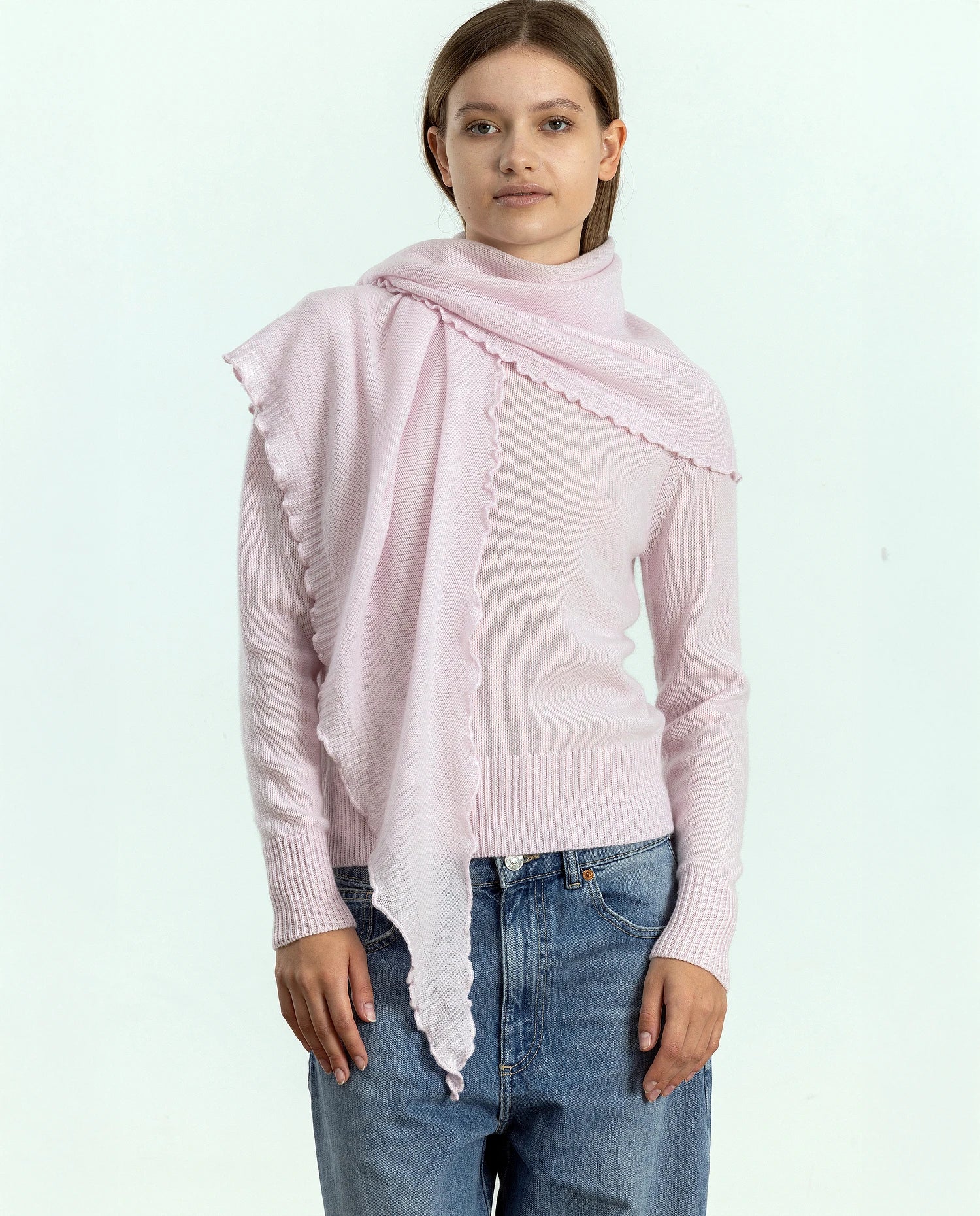 252-11220-60_2 - Allude - Active Schal;Rose;Spring/Summer 2025;Damen;100% Cashmere;Feinstrick;Cashmere;SAPG::252-11220