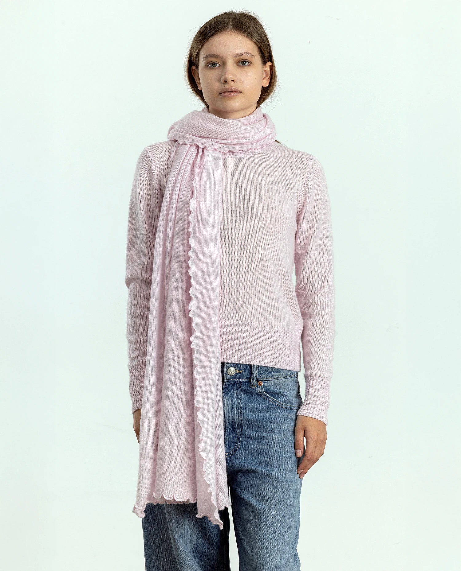 252-11221-60_2 - Allude - Active Schal;Rose;Spring/Summer 2025;Damen;100% Cashmere;Feinstrick;Cashmere;SAPG::252-11221