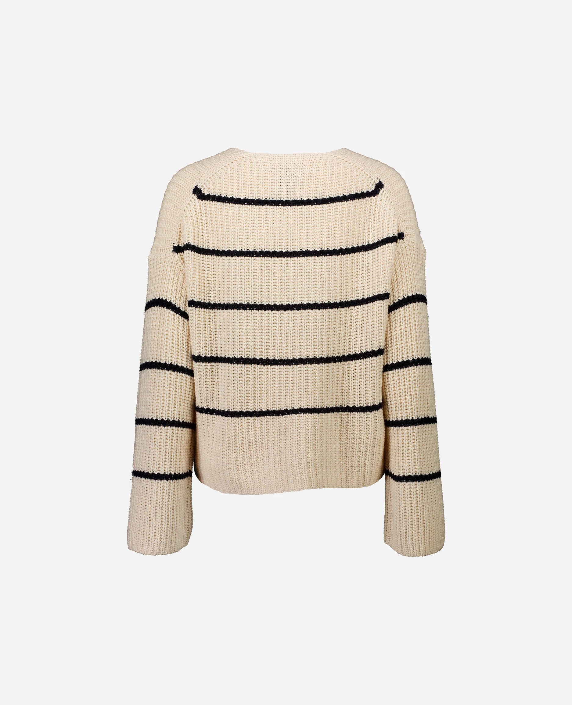 252-15042-4114_4 - Allude - 30% Cashmere 70% Baumwolle Active Allude x Eisbach Baumwoll-Mischung Beige Damen Grobstrick Langarm Lockerer Schnitt Pullover SAPG::252-15042 Spring/Summer 2025 V-Ausschnitt