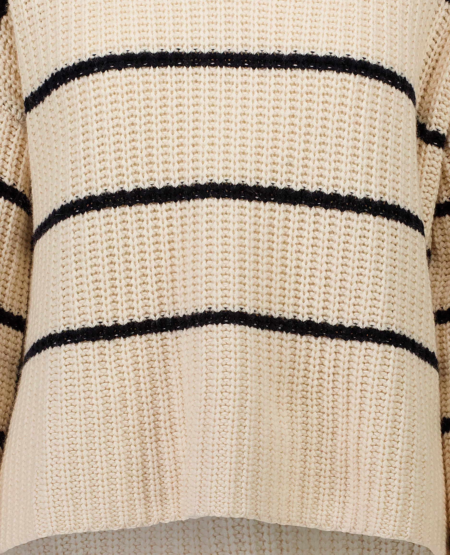 252-15042-4114_41 - Allude - 30% Cashmere 70% Baumwolle Active Allude x Eisbach Baumwoll-Mischung Beige Damen Grobstrick Langarm Lockerer Schnitt Pullover SAPG::252-15042 Spring/Summer 2025 V-Ausschnitt