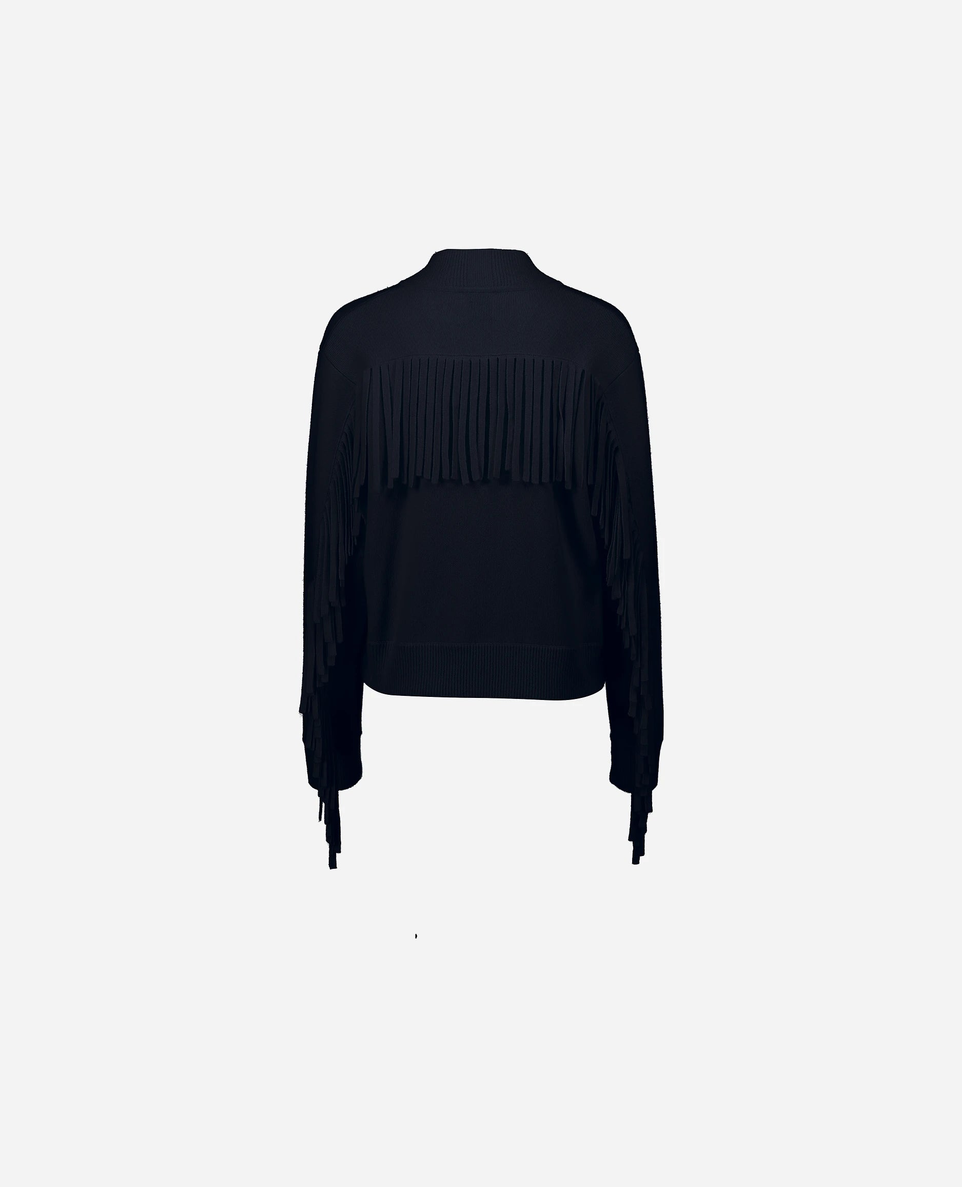 252-17100-14_4 - Allude - 30% Cashmere 70% Wolle Active Damen Jacket Langarm Lockerer Schnitt mittelschwerer Strick Navy Rundhals SAPG::252-17100 Spring/Summer 2025 Woll-Mischung