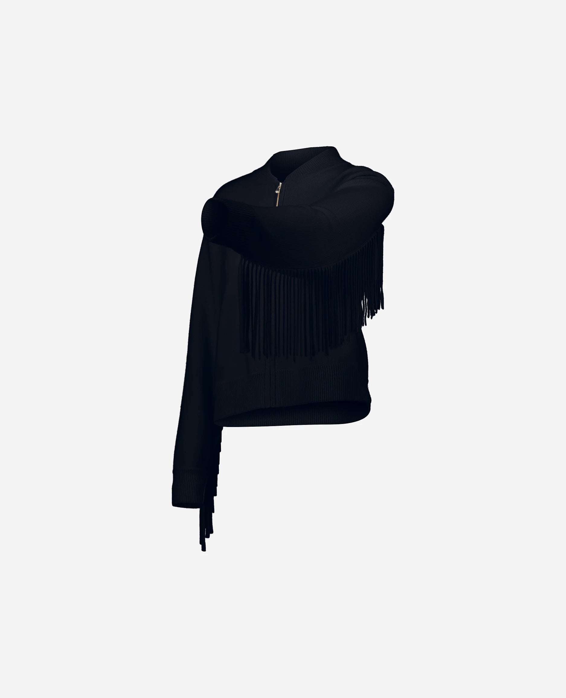 252-17100-14_42 - Allude - 30% Cashmere 70% Wolle Active Damen Jacket Langarm Lockerer Schnitt mittelschwerer Strick Navy Rundhals SAPG::252-17100 Spring/Summer 2025 Woll-Mischung