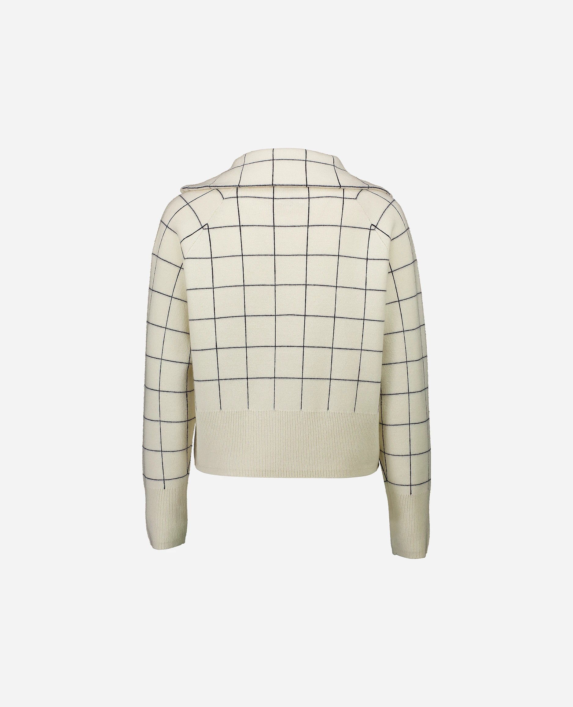 252-17621-4014_4 - Allude - 30% Cashmere 70% Wolle Active Damen Kastiger Schnitt Langarm mittelschwerer Strick Pullover SAPG::252-17621 Spring/Summer 2025 Weiß Woll-Mischung