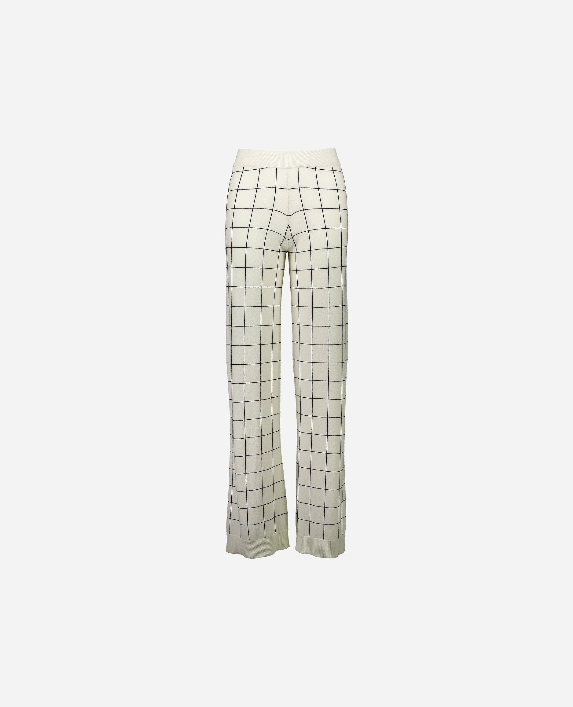 252-17623-4014_3 - Allude - 30% Cashmere 70% Wolle Active Damen Feinstrick Hose Lockerer Schnitt SAPG::252-17623 Spring/Summer 2025 Weiß Woll-Mischung