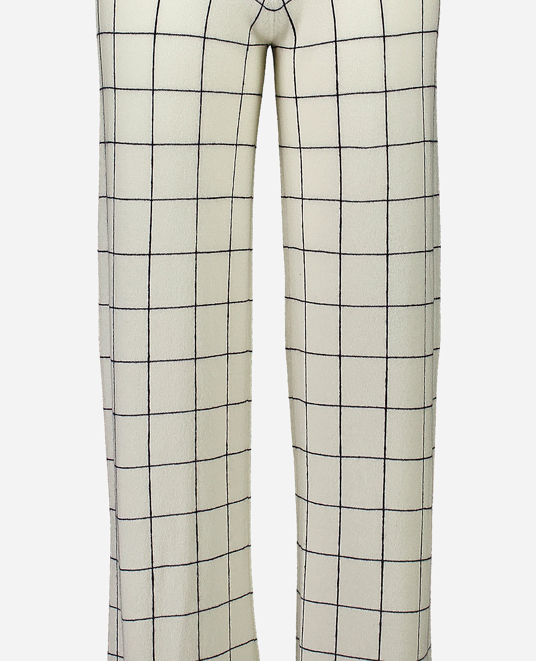252-17623-4014_41 - Allude - 30% Cashmere 70% Wolle Active Damen Feinstrick Hose Lockerer Schnitt SAPG::252-17623 Spring/Summer 2025 Weiß Woll-Mischung