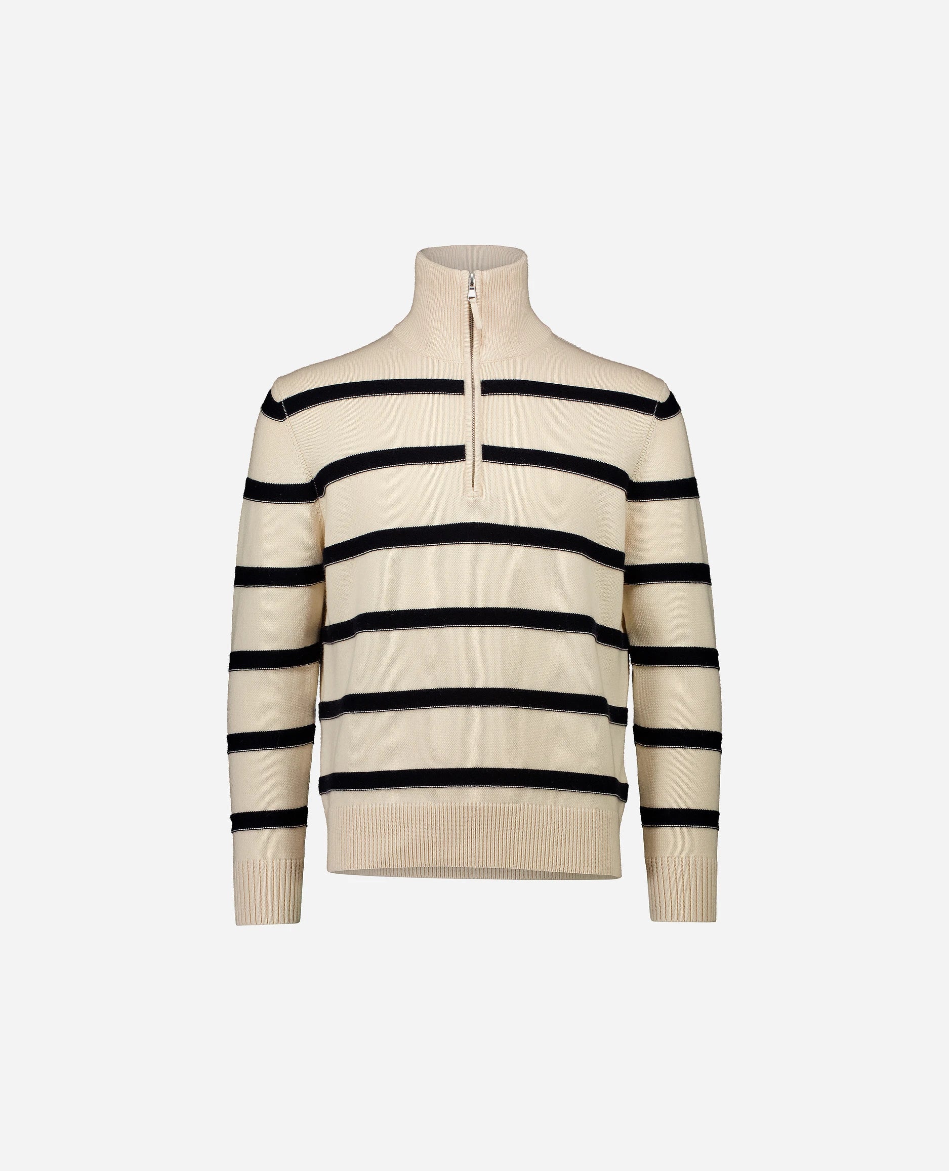 252-35020-4114_3 - Allude - 30% Cashmere 70% Baumwolle Active Allude x Eisbach Baumwoll-Mischung Beige Gerade Passform Herren Langarm mittelschwerer Strick Pullover SAPG::252-35020 Spring/Summer 2025 Stehkragen