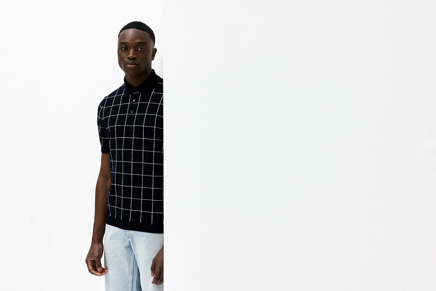 252-35031-1440_11 - Allude - 1/4 Arm 30% Cashmere 70% Baumwolle Active Allude x Eisbach Baumwoll-Mischung Feinstrick Gerade Passform Herren Navy Polo Pullover SAPG::252-35031 Spring/Summer 2025