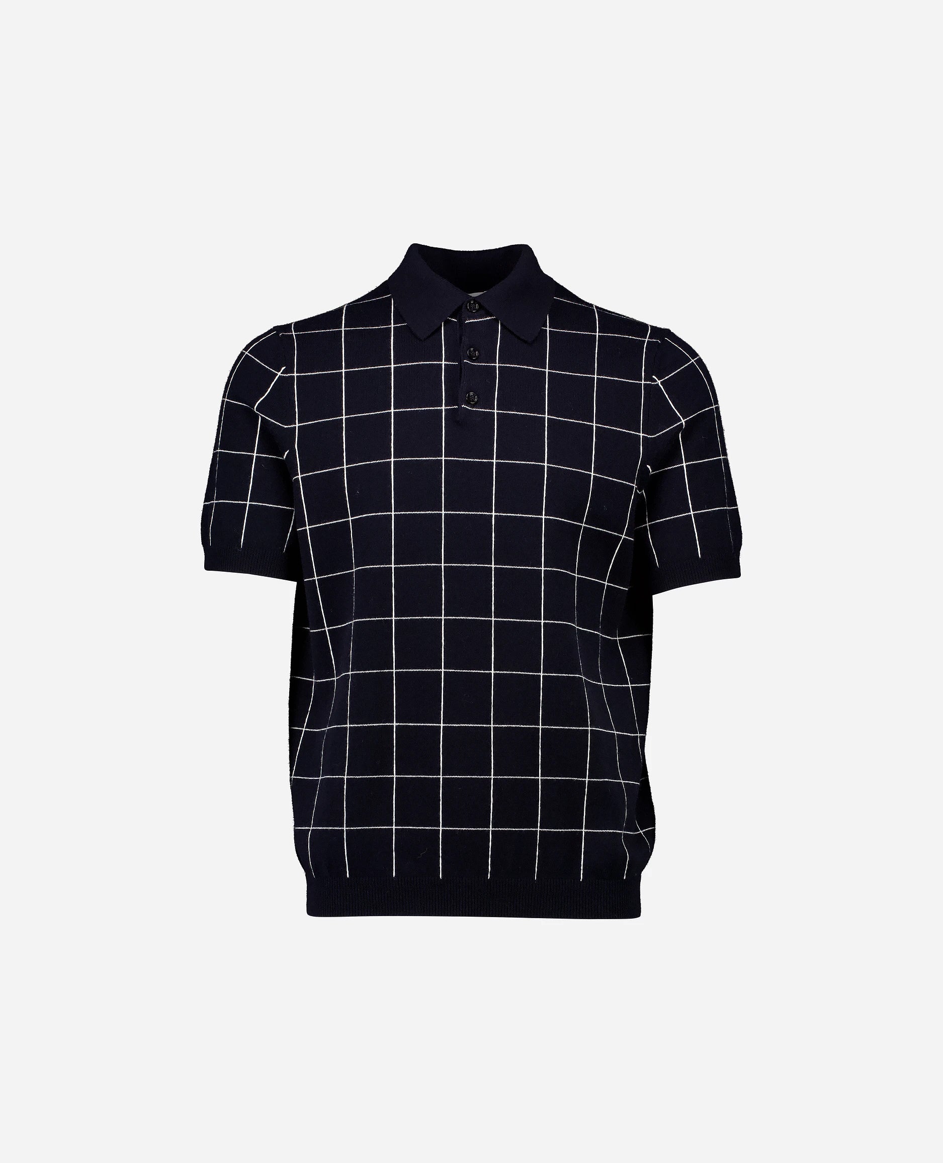 252-35031-1440_3 - Allude - 1/4 Arm 30% Cashmere 70% Baumwolle Active Allude x Eisbach Baumwoll-Mischung Feinstrick Gerade Passform Herren Navy Polo Pullover SAPG::252-35031 Spring/Summer 2025