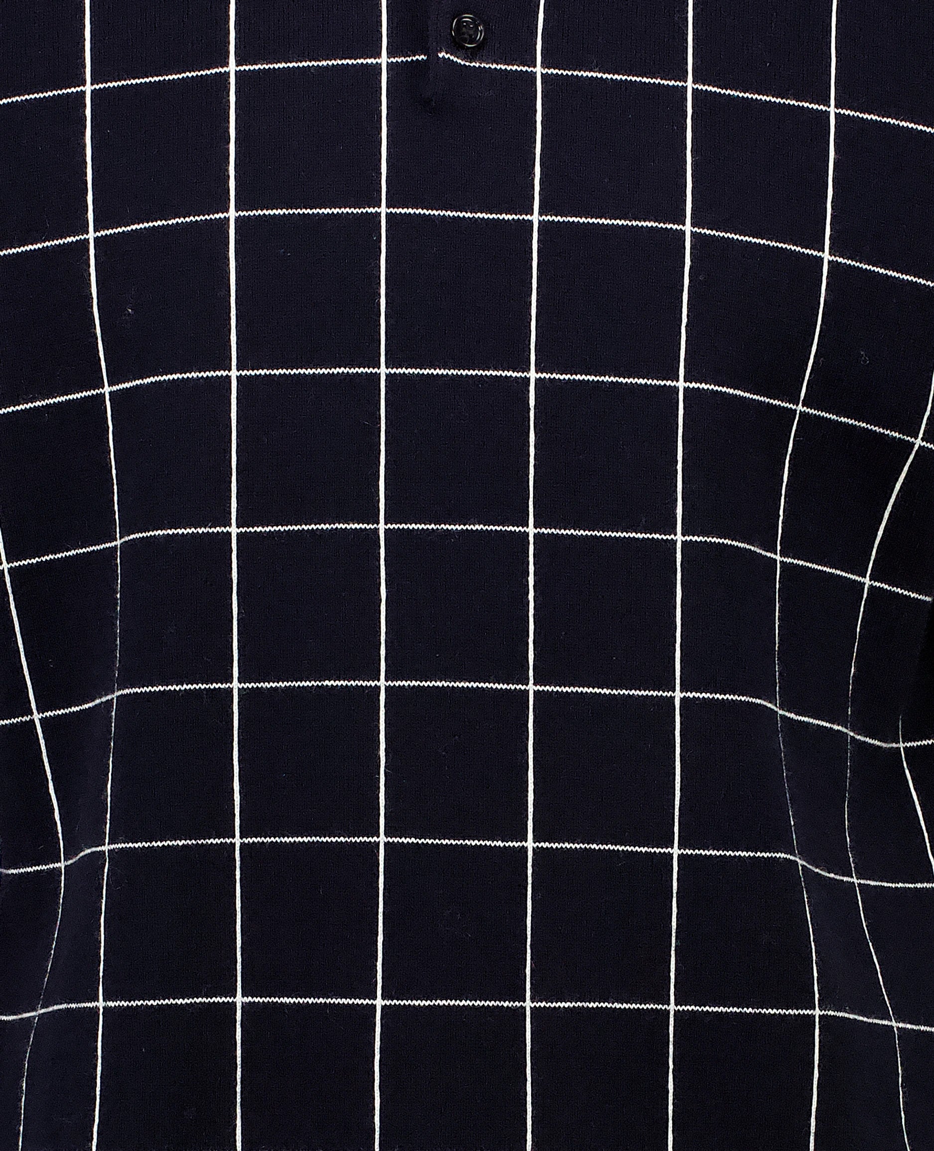 252-35031-1440_41 - Allude - 1/4 Arm 30% Cashmere 70% Baumwolle Active Allude x Eisbach Baumwoll-Mischung Feinstrick Gerade Passform Herren Navy Polo Pullover SAPG::252-35031 Spring/Summer 2025