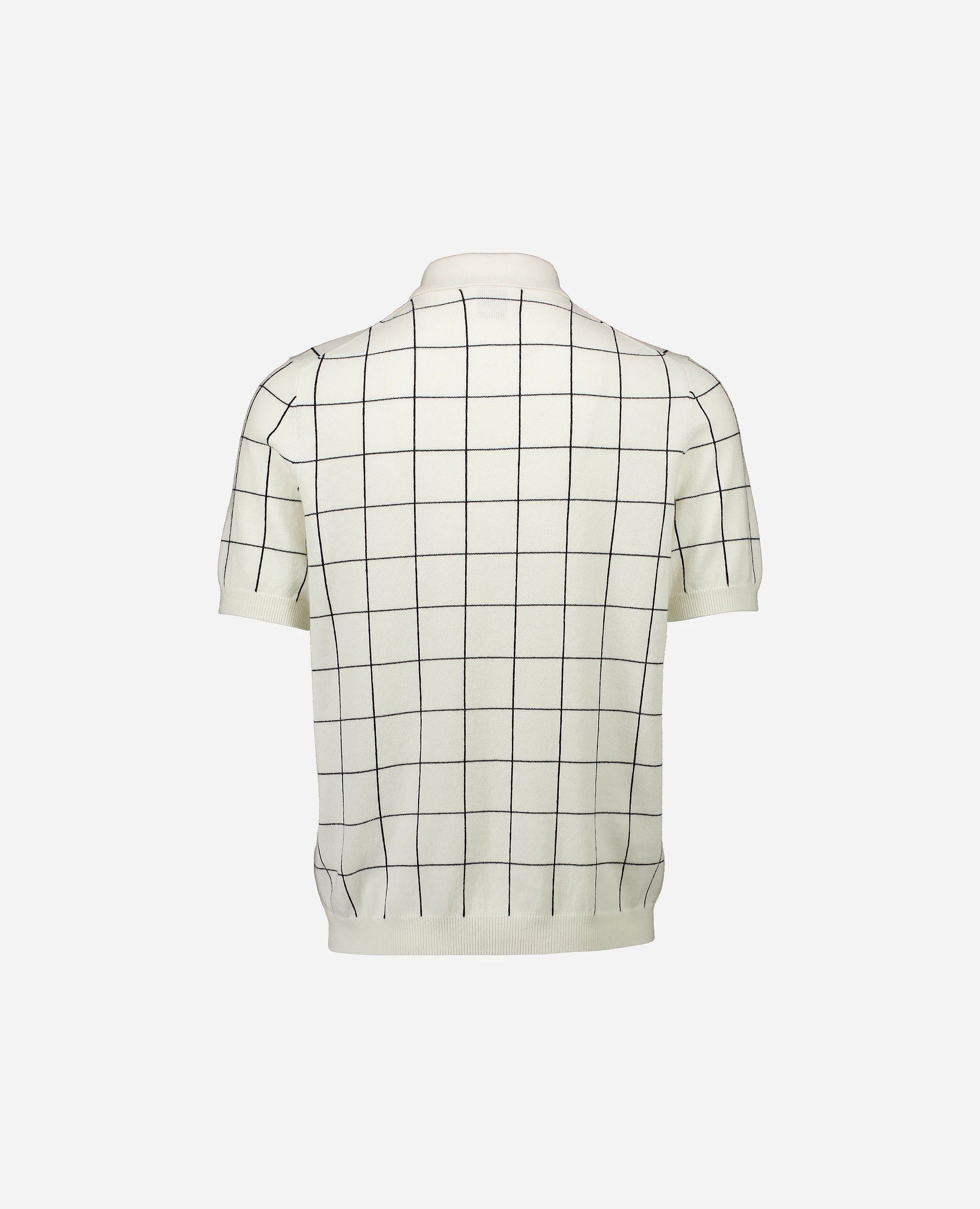 252-35031-4014_4 - Allude - 1/4 Arm 30% Cashmere 70% Baumwolle Active Allude x Eisbach Baumwoll-Mischung Feinstrick Gerade Passform Herren Polo Pullover SAPG::252-35031 Spring/Summer 2025 Weiß