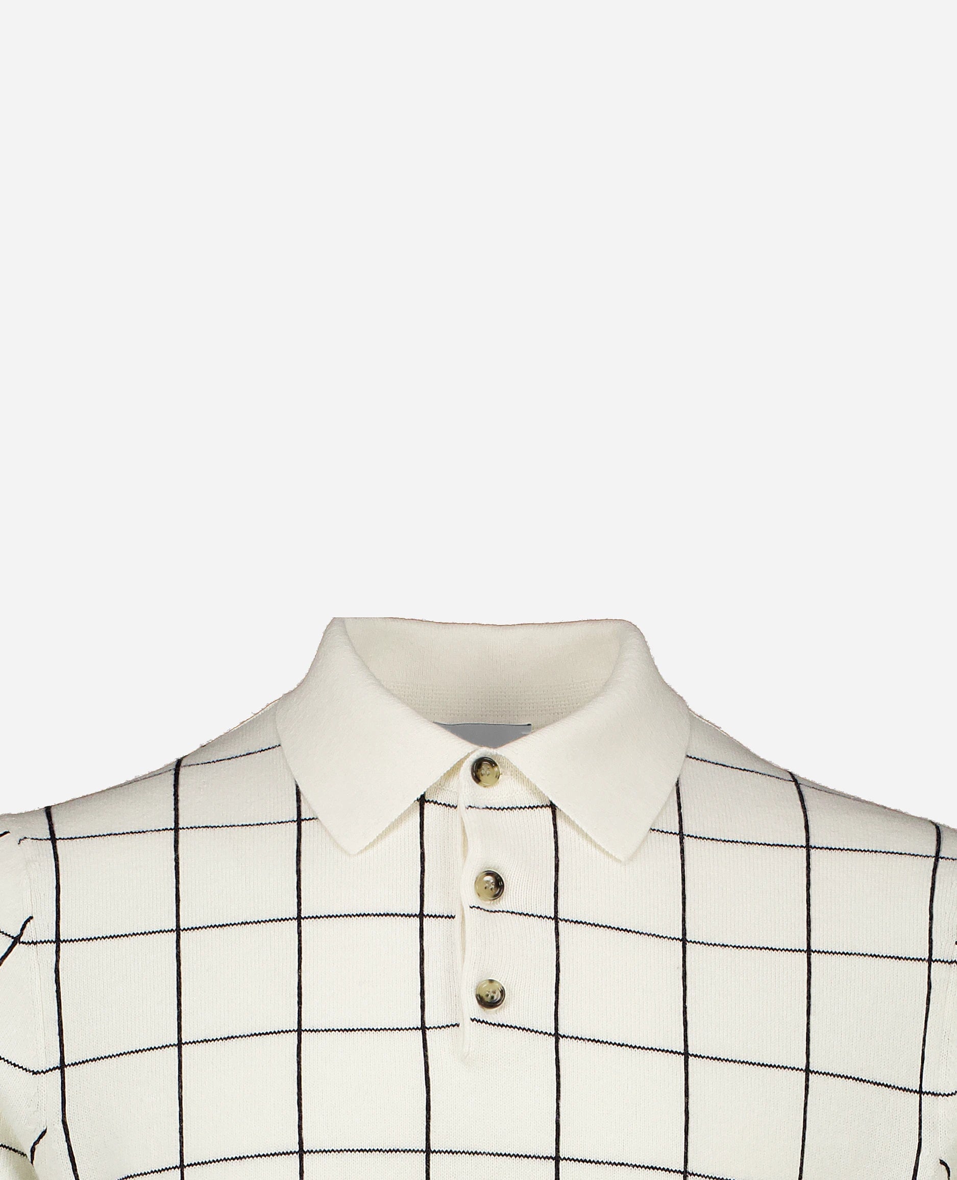 252-35031-4014_40 - Allude - 1/4 Arm 30% Cashmere 70% Baumwolle Active Allude x Eisbach Baumwoll-Mischung Feinstrick Gerade Passform Herren Polo Pullover SAPG::252-35031 Spring/Summer 2025 Weiß