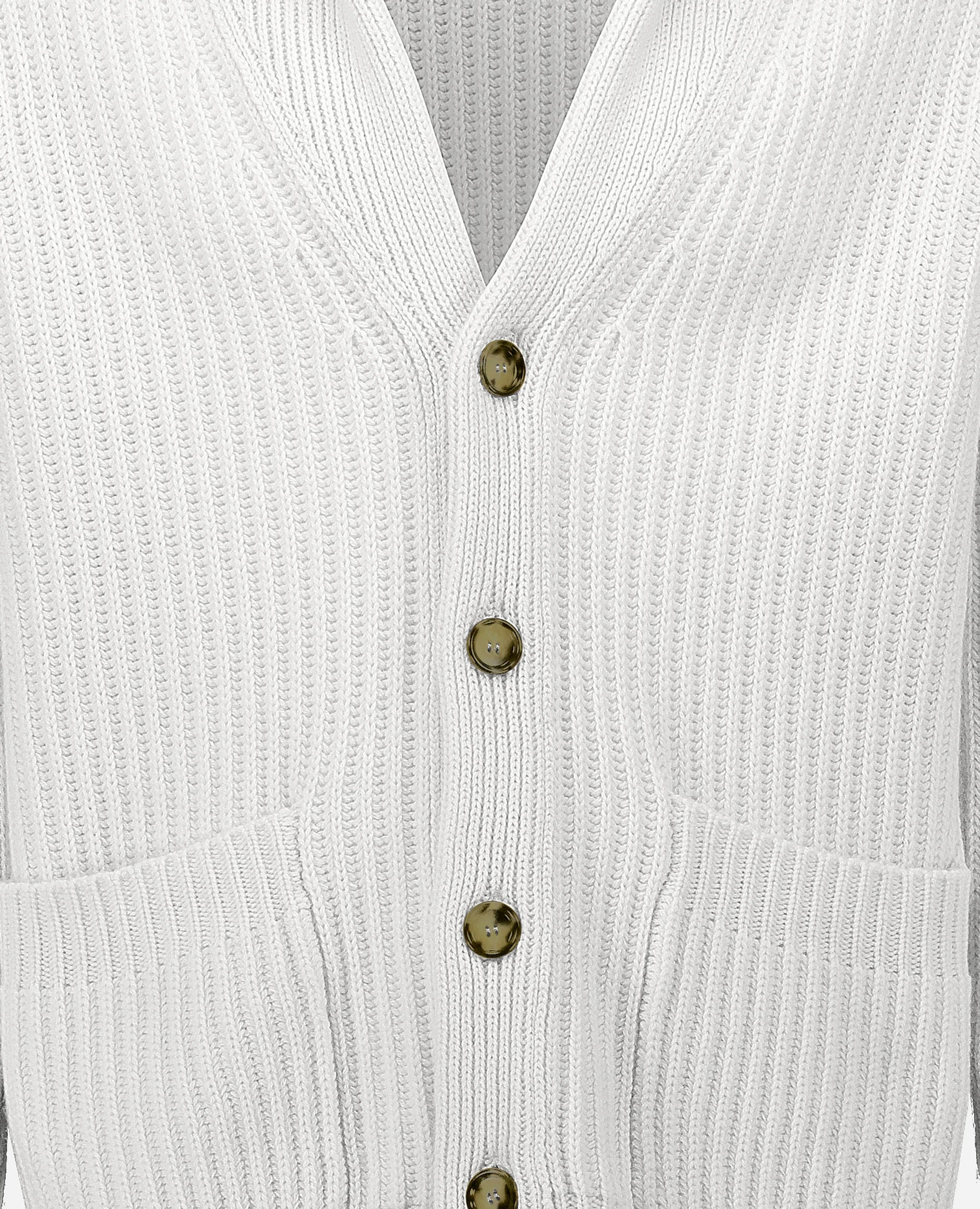 252-37600-40_41 - Allude - 30% Cashmere 70% Wolle Active Gerade Passform Grobstrick Herren Langarm NEW SAPG::252-37600 Schalkragen Spring/Summer 2025 Strickjacke Weiß Woll-Mischung