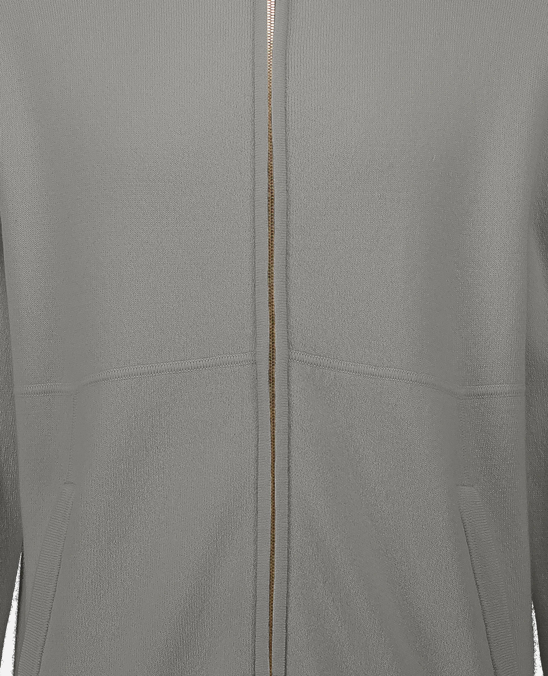 252-37612-82_41 - Allude - 30% Cashmere 70% Wolle Active Grau Herren Jacket Langarm Lockerer Schnitt mittelschwerer Strick SAPG::252-37612 Spring/Summer 2025 Woll-Mischung