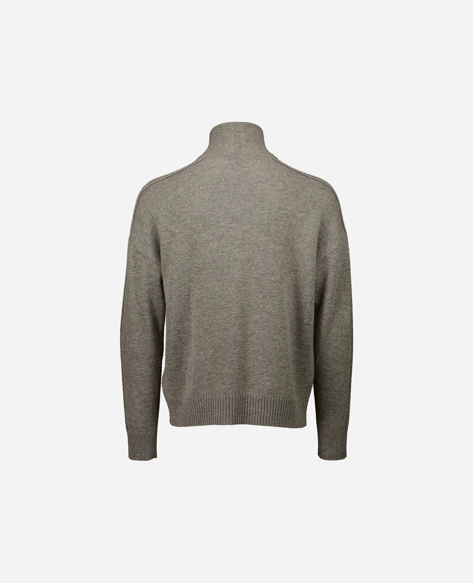 252-37621-83_4 - Allude - 30% Cashmere 70% Wolle Active Allude x Eisbach Grau Herren Langarm Lockerer Schnitt mittelschwerer Strick Reißverschluss SAPG::252-37621 Spring/Summer 2025 Strickjacke Woll-Mischung