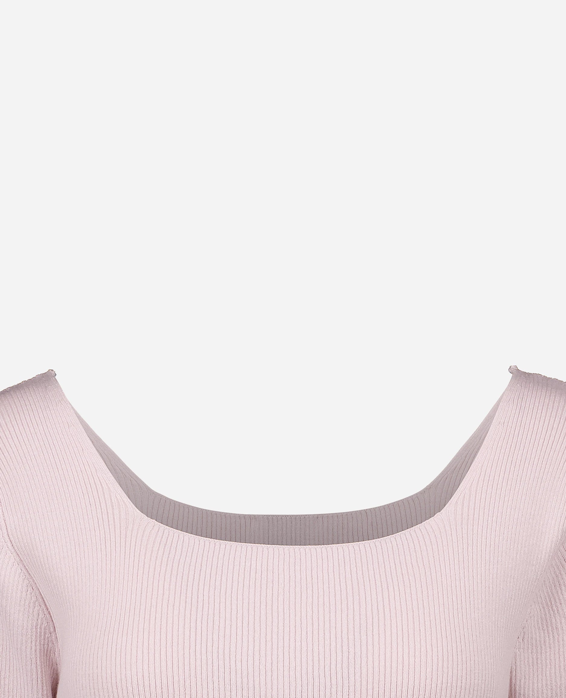 252-62003-60_40 - Allude - 1/4 Arm 10% Cashmere 20% Seide 70% Baumwolle Active Allude x Eisbach Baumwoll-Mischung Damen Enger Schnitt Feinstrick Pullover Rose SAPG::252-62003 Spring/Summer 2025