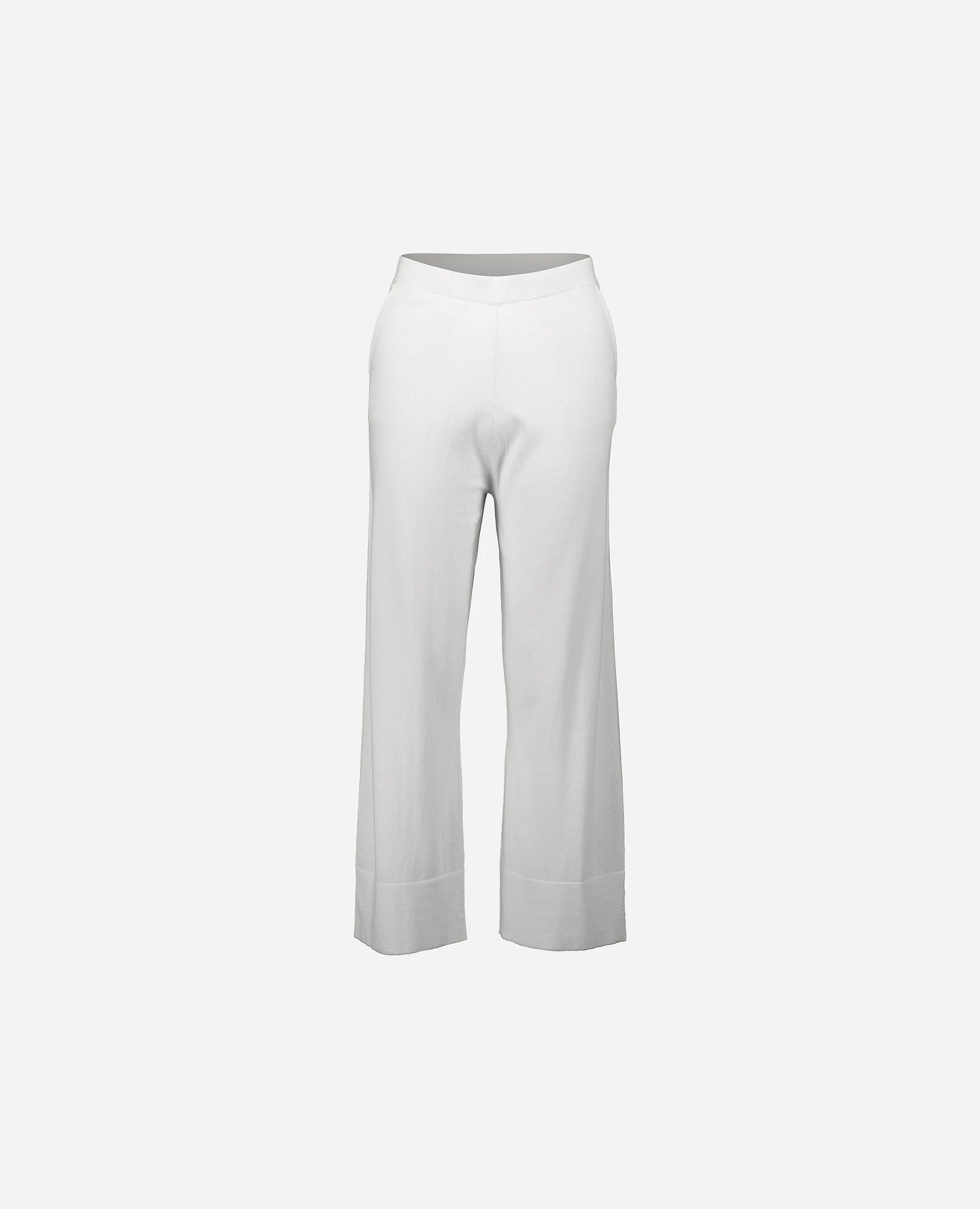 252-62007-40_3 - Allude - 10% Cashmere 20% Seide 70% Baumwolle Active Allude x Eisbach Baumwoll-Mischung Damen Feinstrick Hose Lockerer Schnitt SAPG::252-62007 Spring/Summer 2025 Weiß