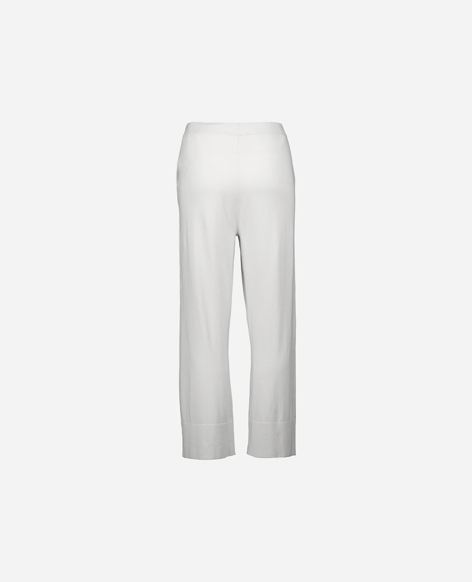 252-62007-40_4 - Allude - 10% Cashmere 20% Seide 70% Baumwolle Active Allude x Eisbach Baumwoll-Mischung Damen Feinstrick Hose Lockerer Schnitt SAPG::252-62007 Spring/Summer 2025 Weiß