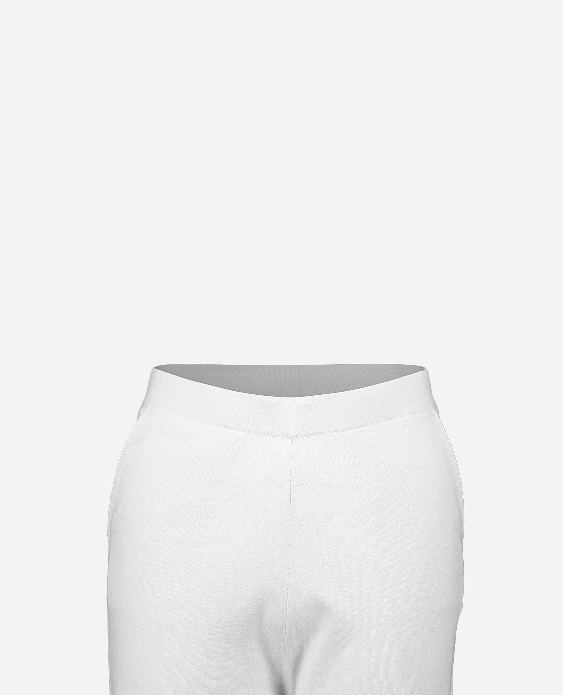 252-62007-40_40 - Allude - 10% Cashmere 20% Seide 70% Baumwolle Active Allude x Eisbach Baumwoll-Mischung Damen Feinstrick Hose Lockerer Schnitt SAPG::252-62007 Spring/Summer 2025 Weiß