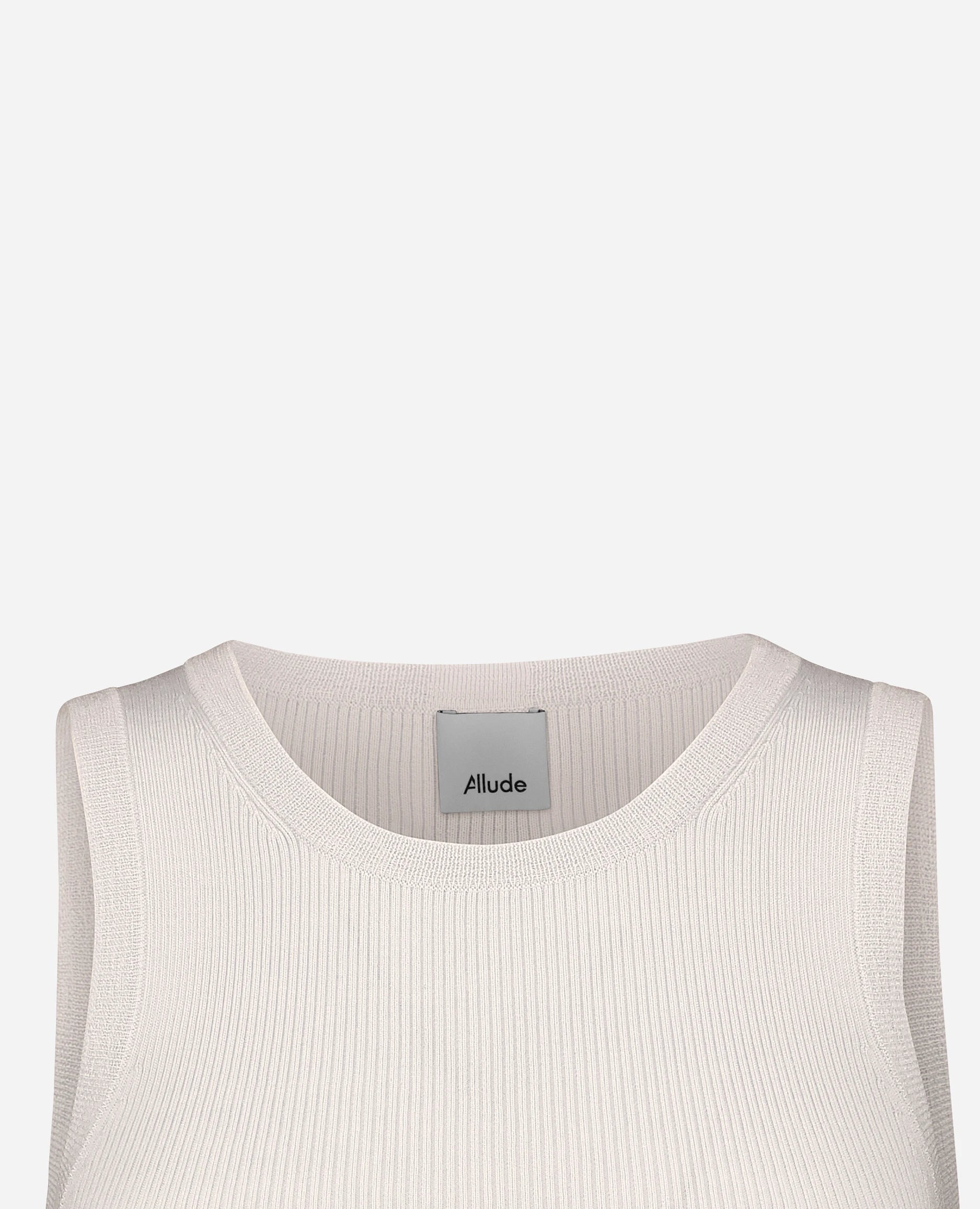 252-64002-440_40 - Allude - 100% Wolle (Merino) Active Damen Enger Schnitt Feinstrick Rundhals SAPG::252-64002 Spring/Summer 2025 Top Weiß Wolle