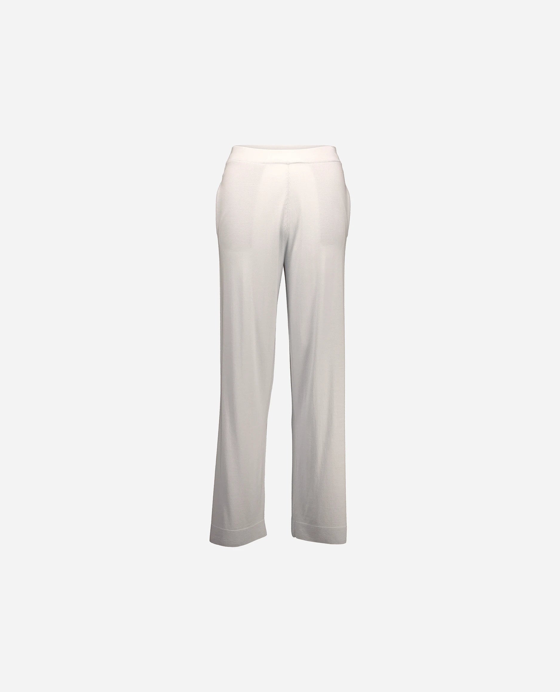 252-64046-440_3 - Allude - 100% Wolle (Merino) Active Allude x Eisbach Damen Feinstrick Hose Lockerer Schnitt SAPG::252-64046 Spring/Summer 2025 Weiß Wolle