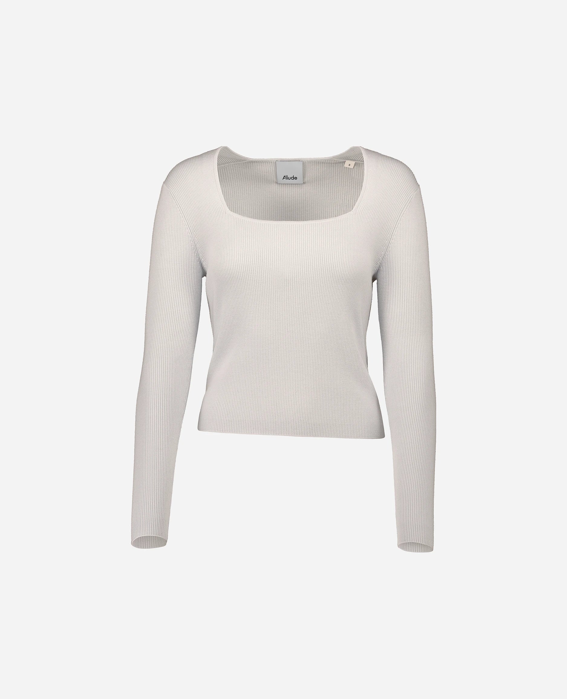 252-64061-440_3 - Allude - 100% Wolle (Merino) Active Damen Enger Schnitt Feinstrick Langarm Pullover SAPG::252-64061 Spring/Summer 2025 Weiß Wolle