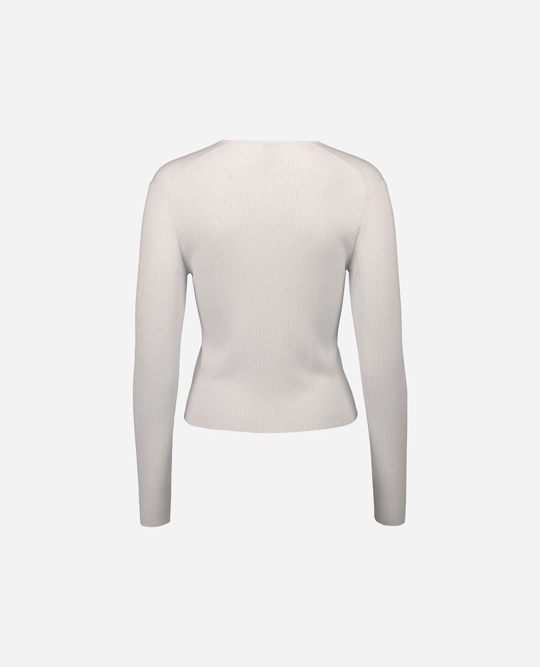 252-64061-440_4 - Allude - 100% Wolle (Merino) Active Damen Enger Schnitt Feinstrick Langarm Pullover SAPG::252-64061 Spring/Summer 2025 Weiß Wolle